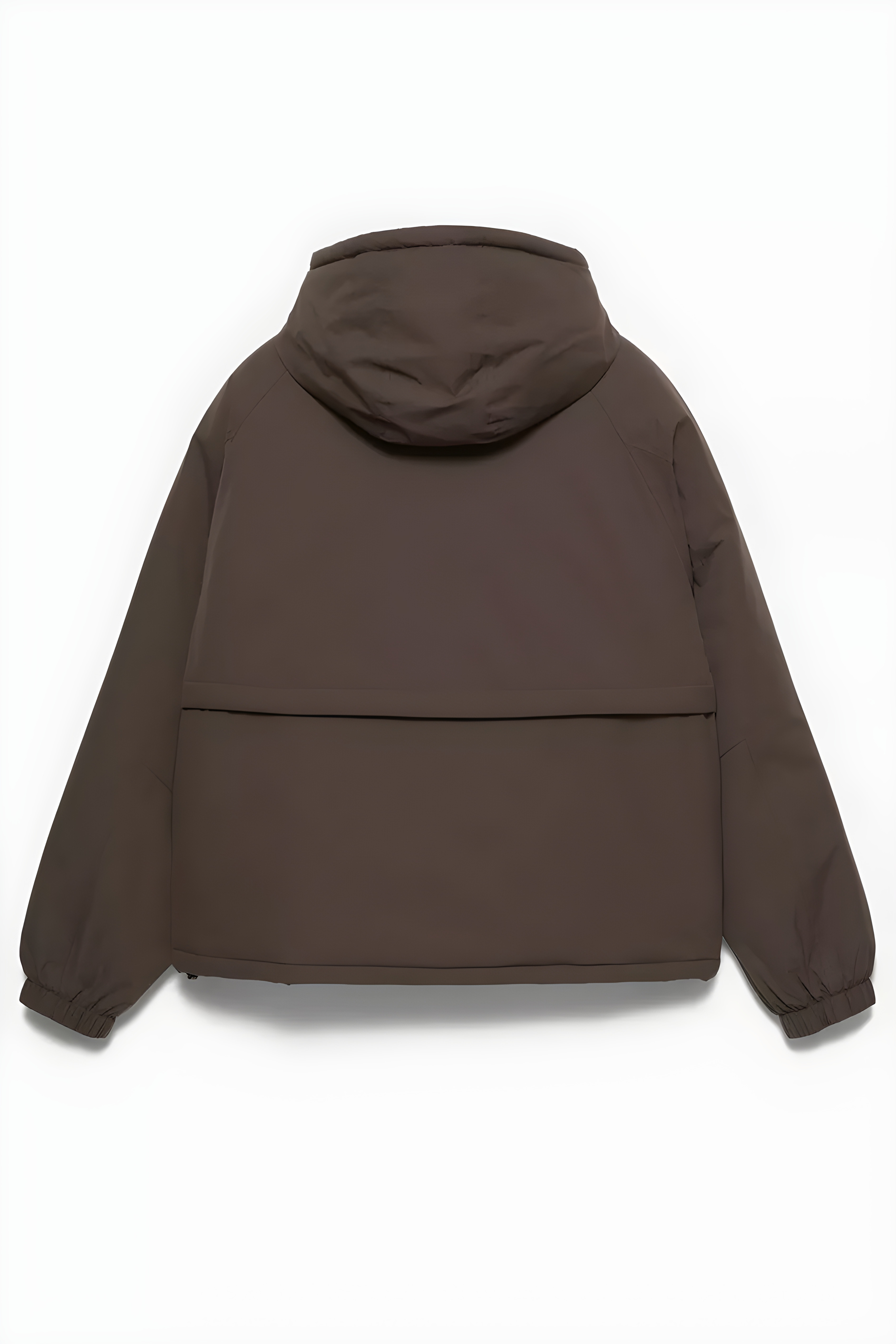 Pull&Bear High Neck Puffer Jacket — Brown