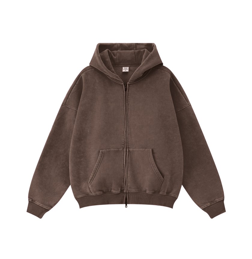 Pullshka Vintage Zip Hoodie Set — Camel