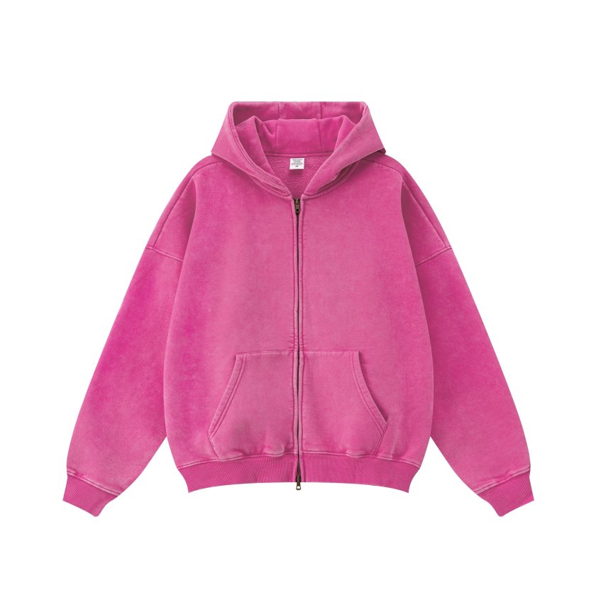 Pullshka Vintage Zip Hoodie Set — Pink