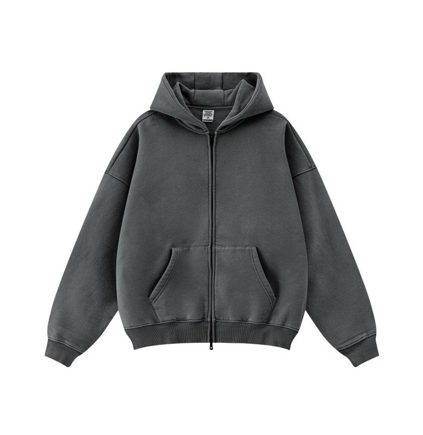 Pullshka Vintage Zip Hoodie Set — Slate