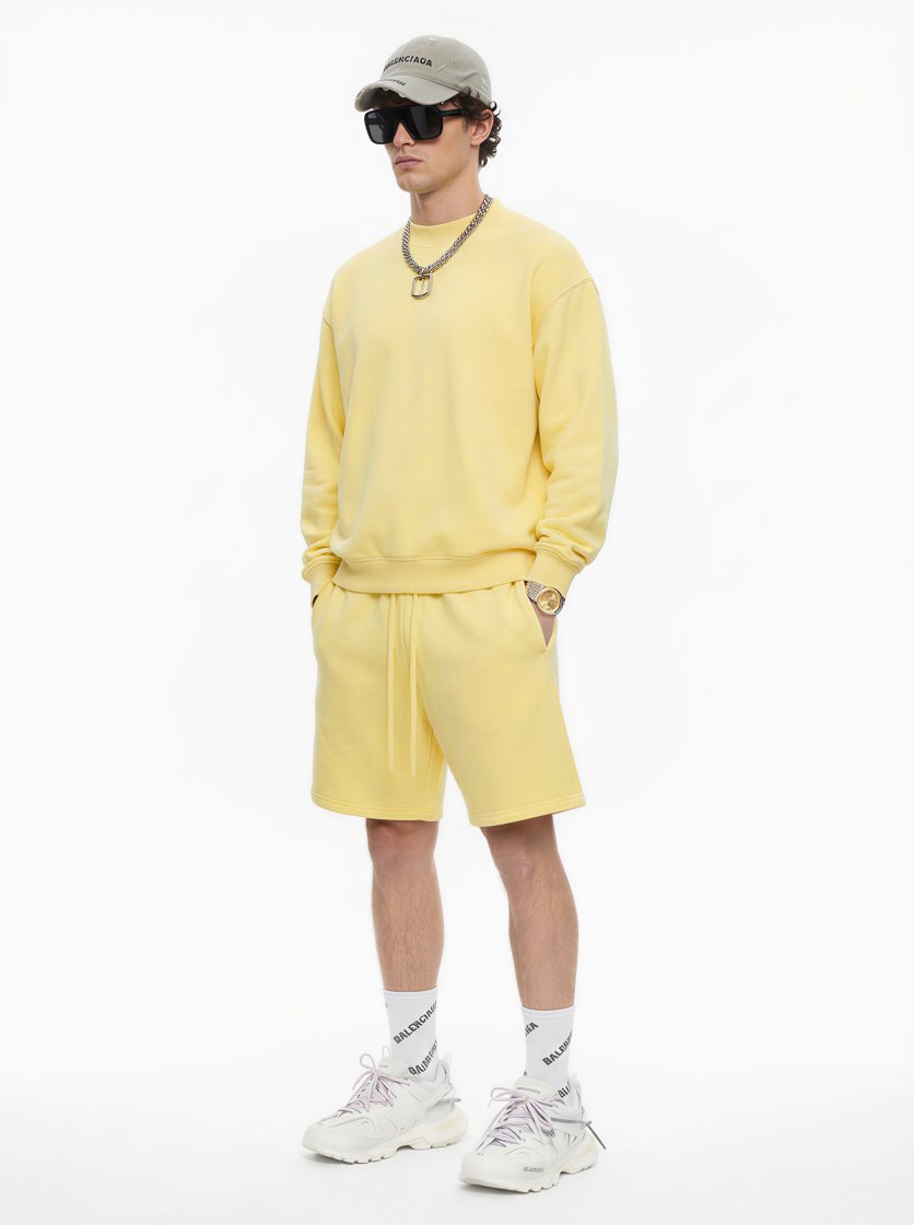 Pullshka High-Waisted Cargo Pants — Yellow