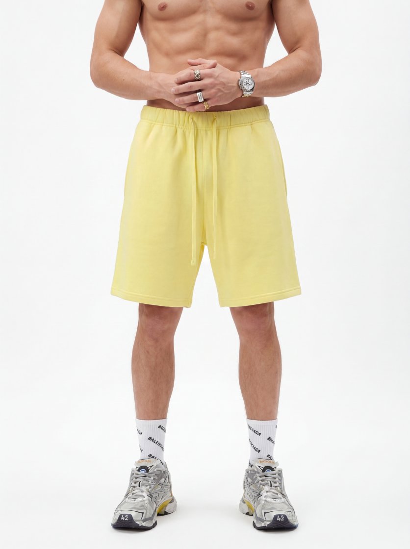 Pullshka High-Waisted Cargo Pants — Yellow