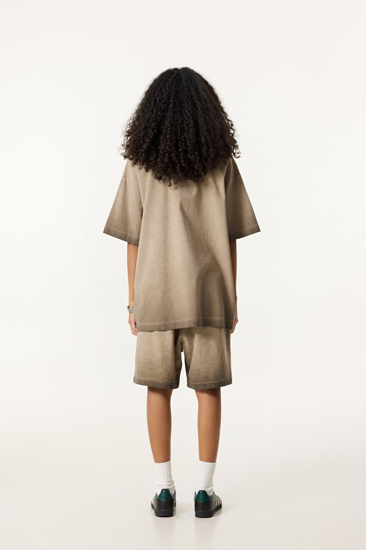 Pullshka Vintage Graphic Tee - 18 — Tan