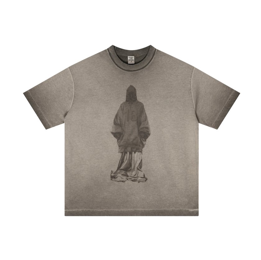 Pullshka Vintage Graphic Tee - 18 — Tan