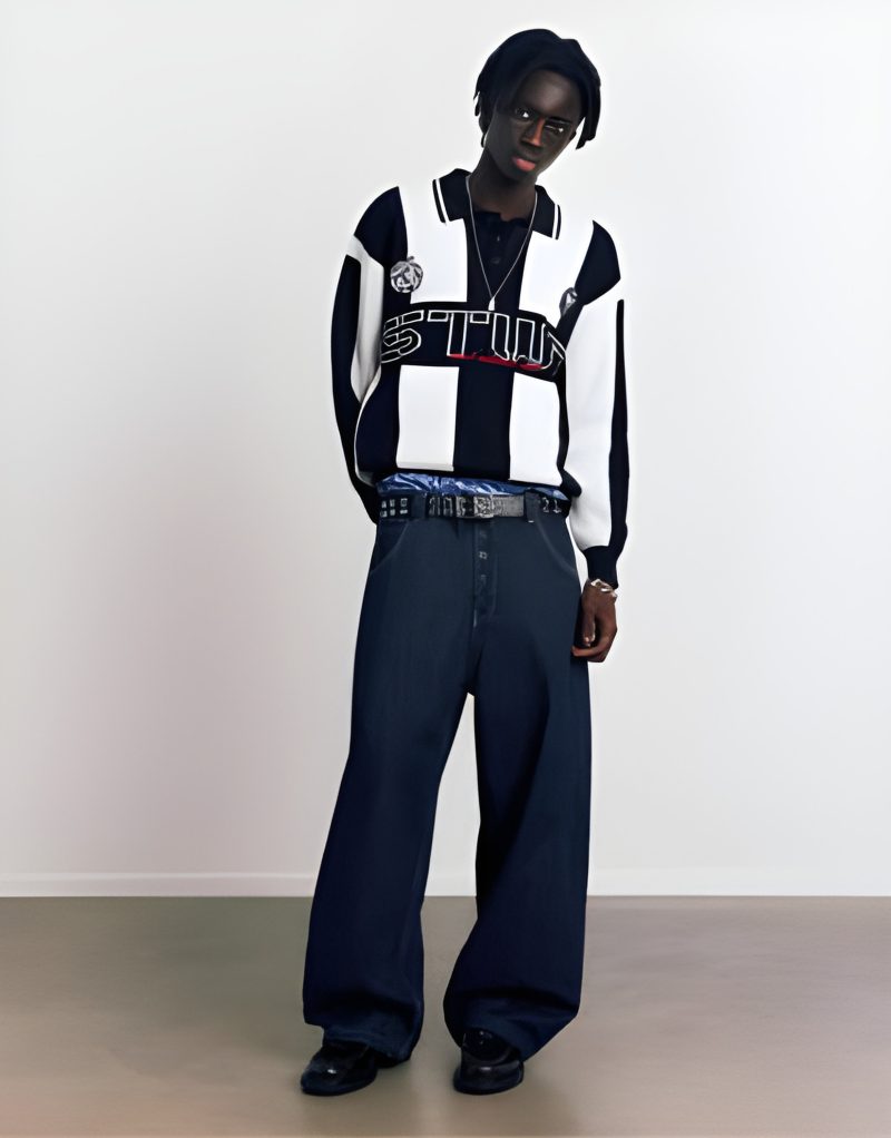 Pull&Bear STWD Polo en maille rayé
