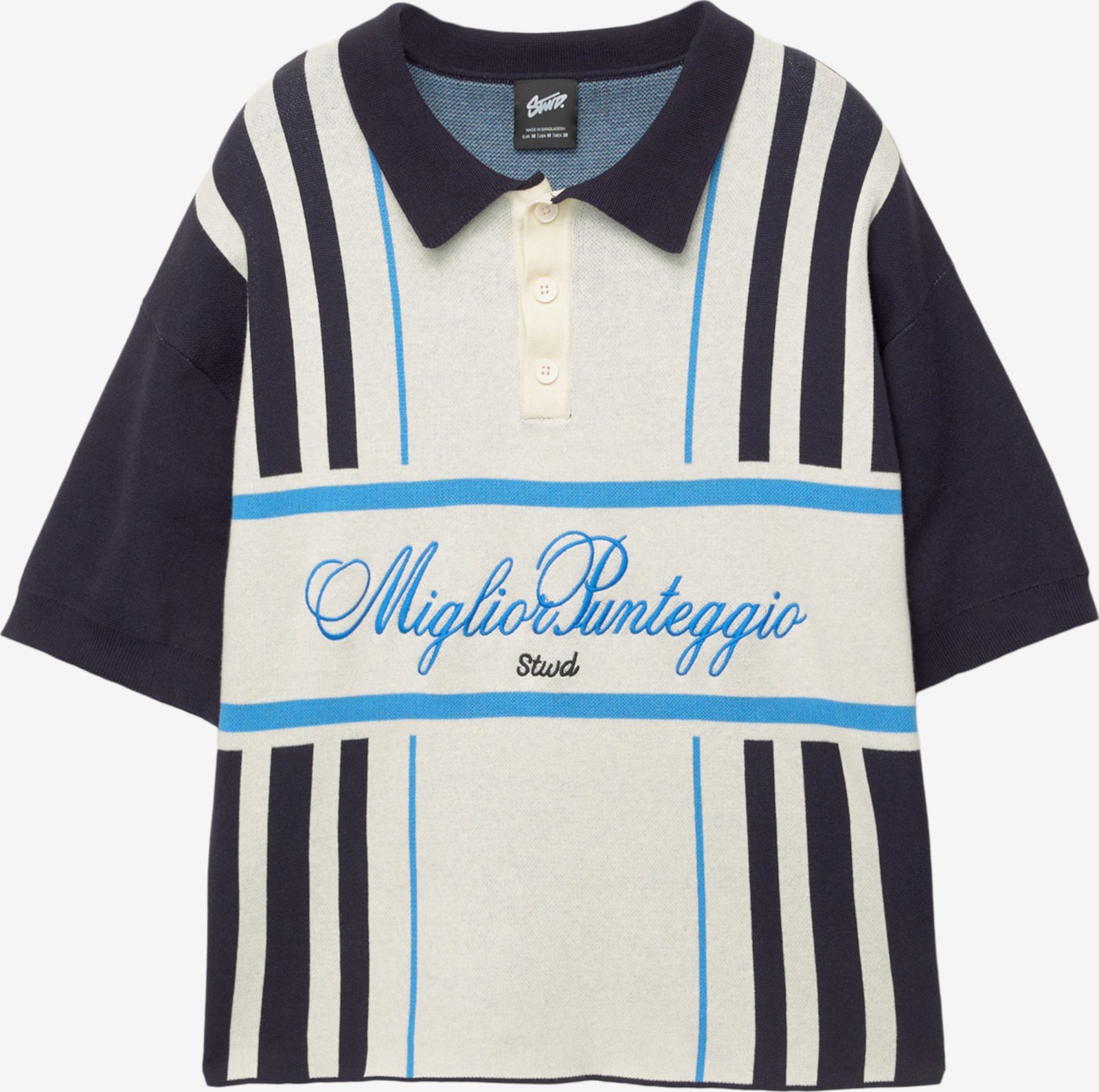 Pull&Bear Pull&Bear V-Neck Pullover STWD — navy