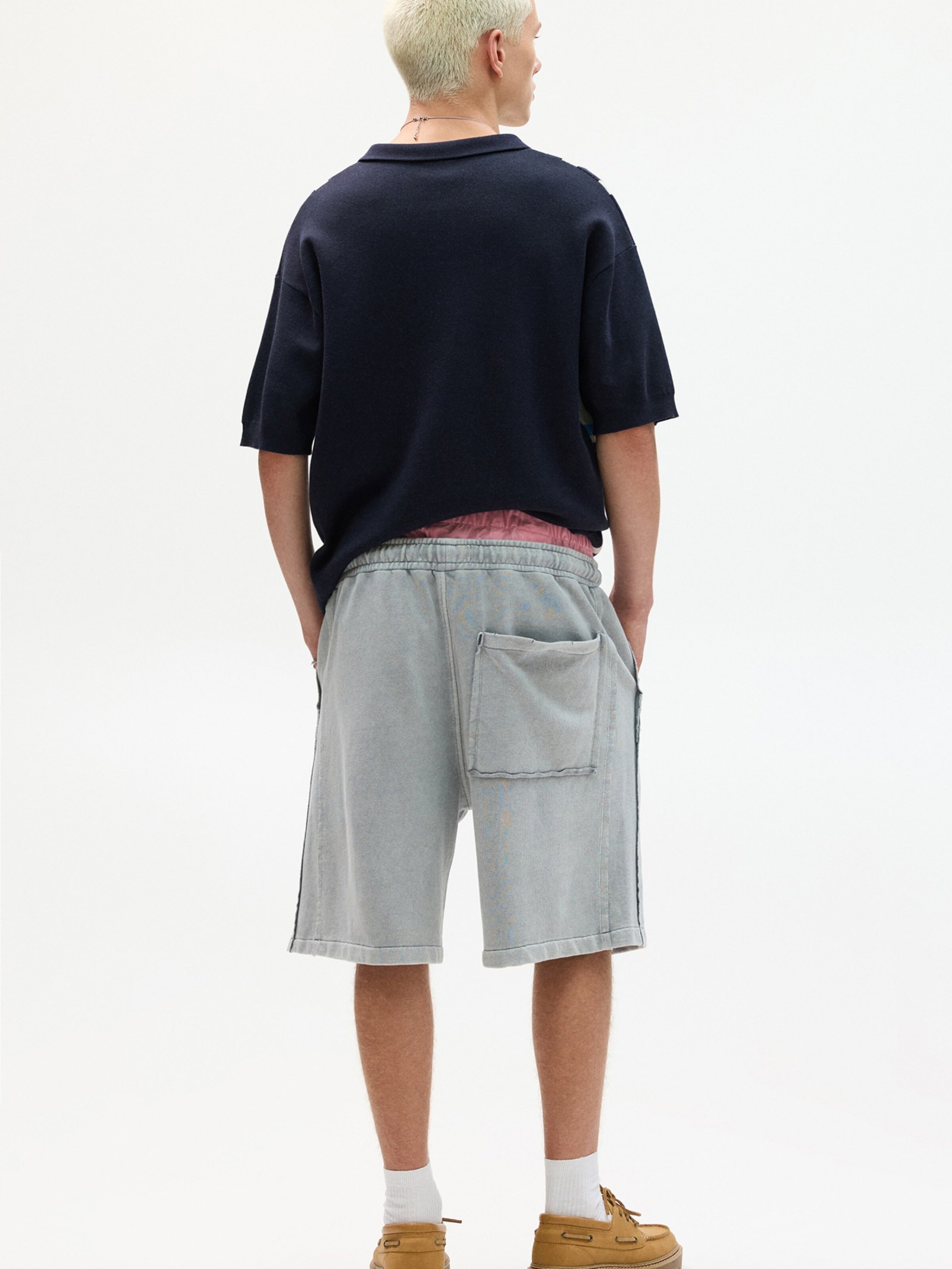 Pull&Bear Pull&Bear V-Neck Pullover STWD — navy