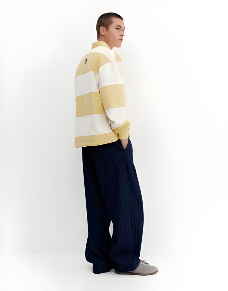 Pantalon de jogging en denim à rayures