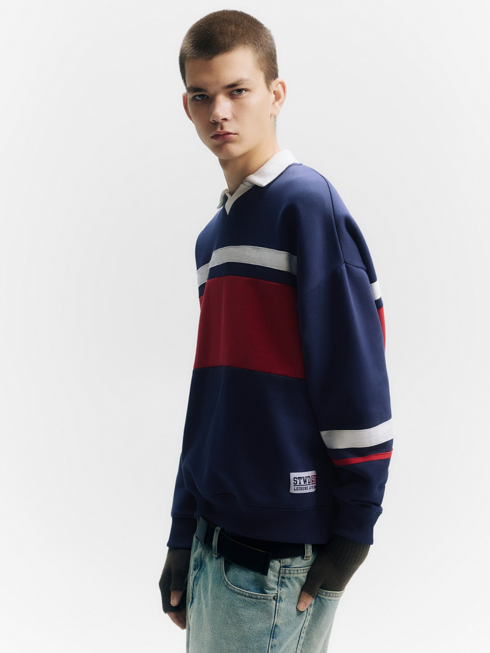 Pull&Bear STWD Sweatshirt — navy