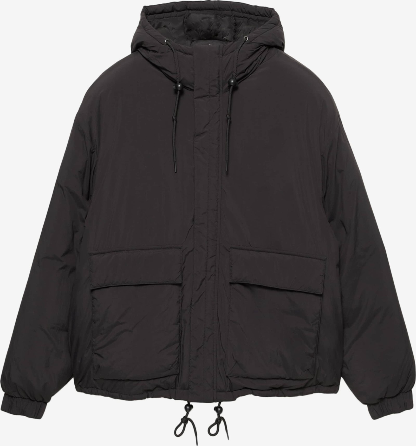 Pull&Bear Winter Jacket — black