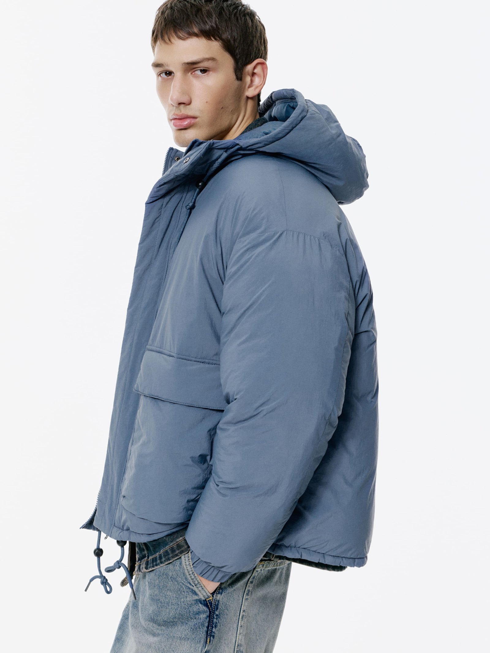Pull&Bear Winter Jacket — Sky