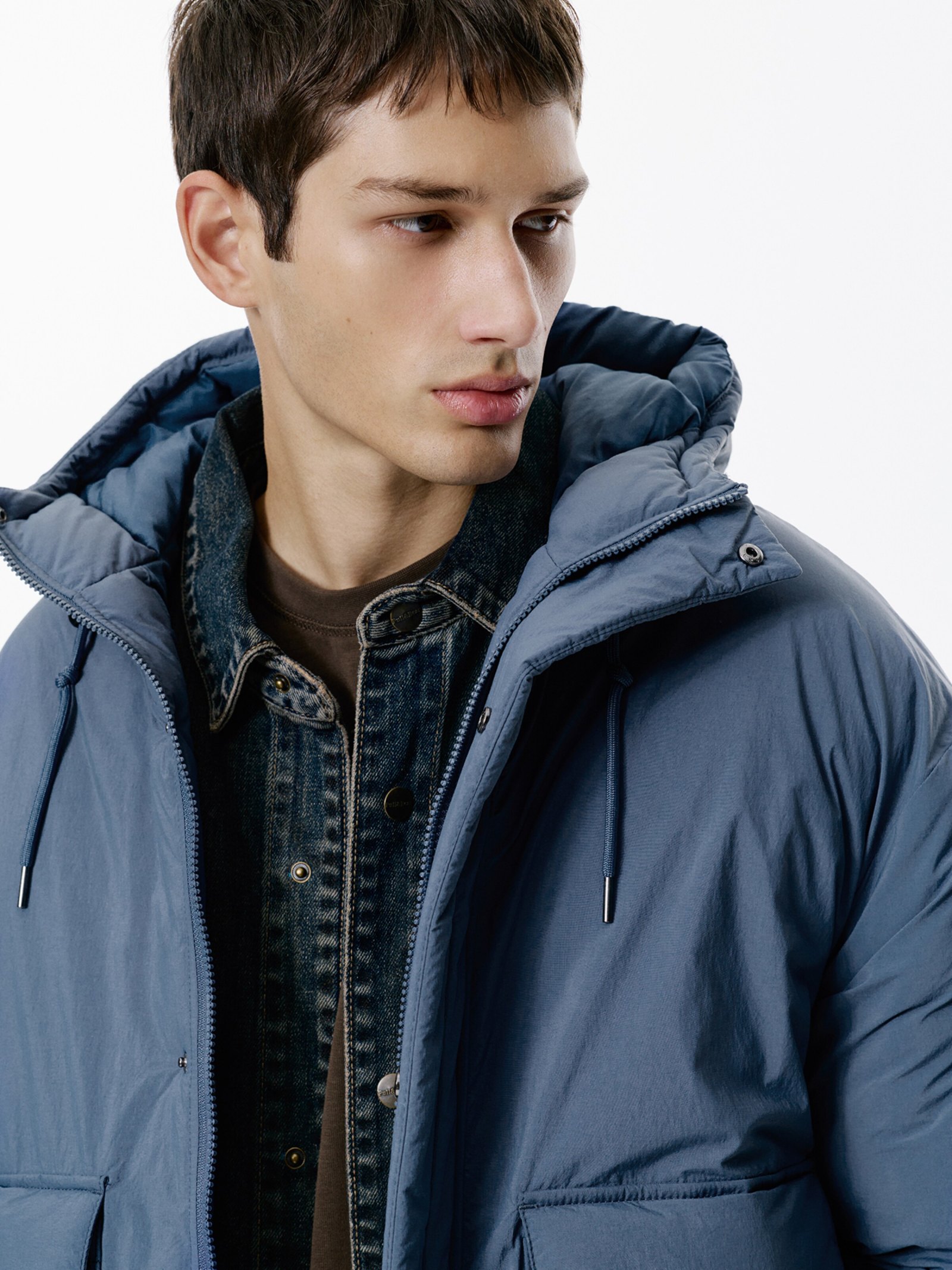 Pull&Bear Winter Jacket — Sky