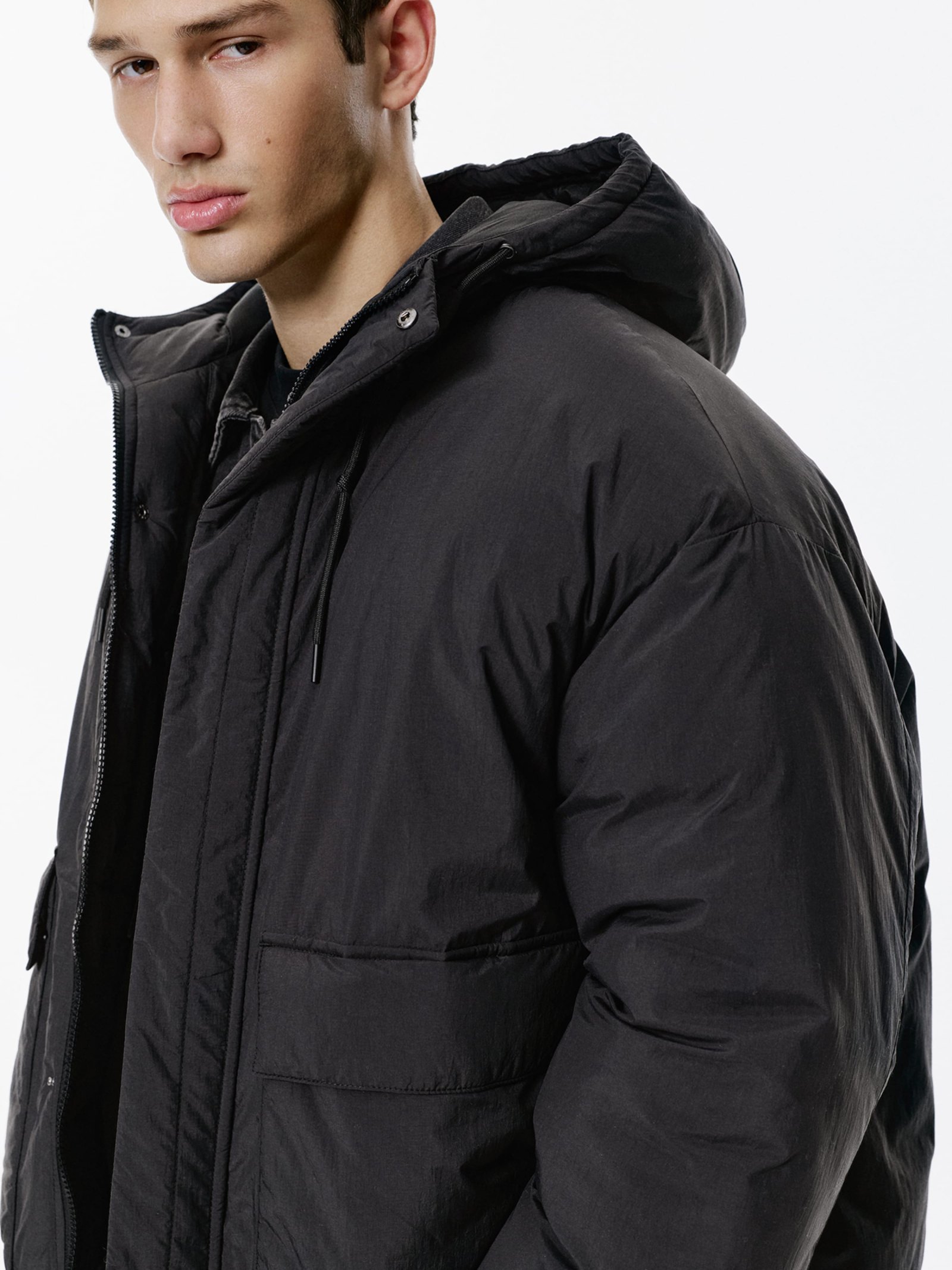 Pull&Bear Winter Jacket — black