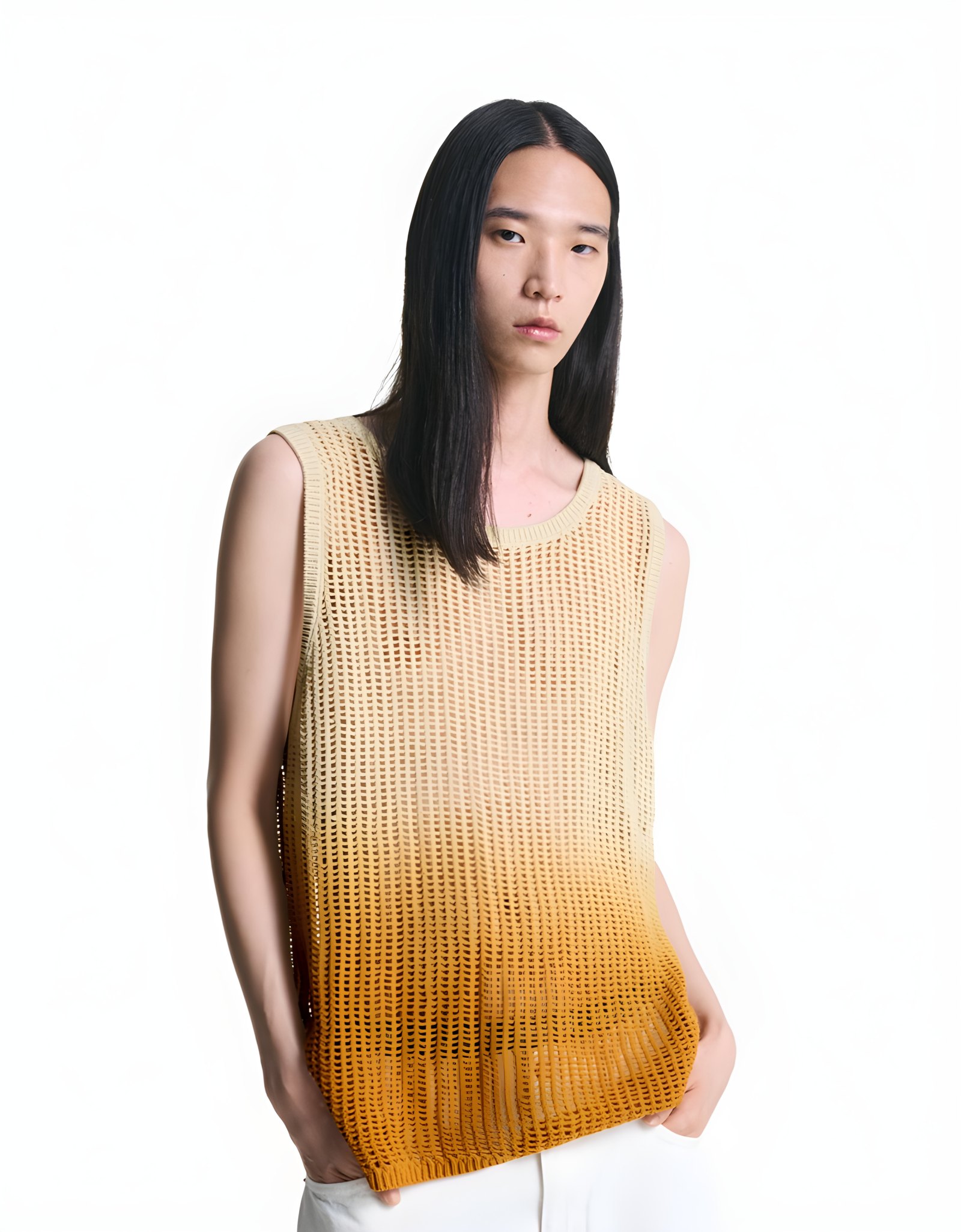 Bershka Knit Vest — beige
