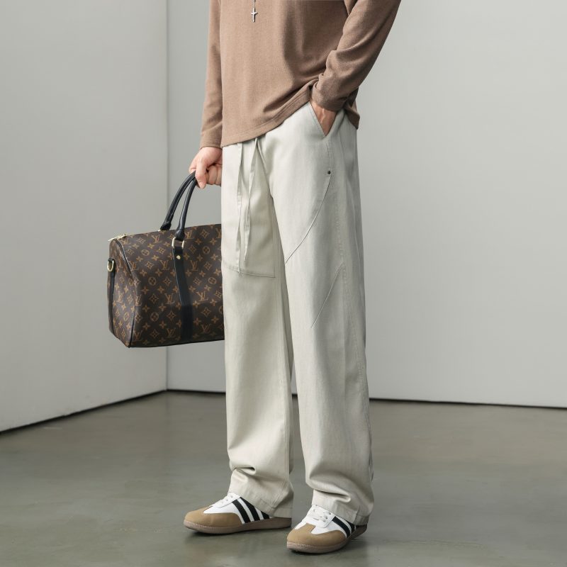 Pantalon large à cordon