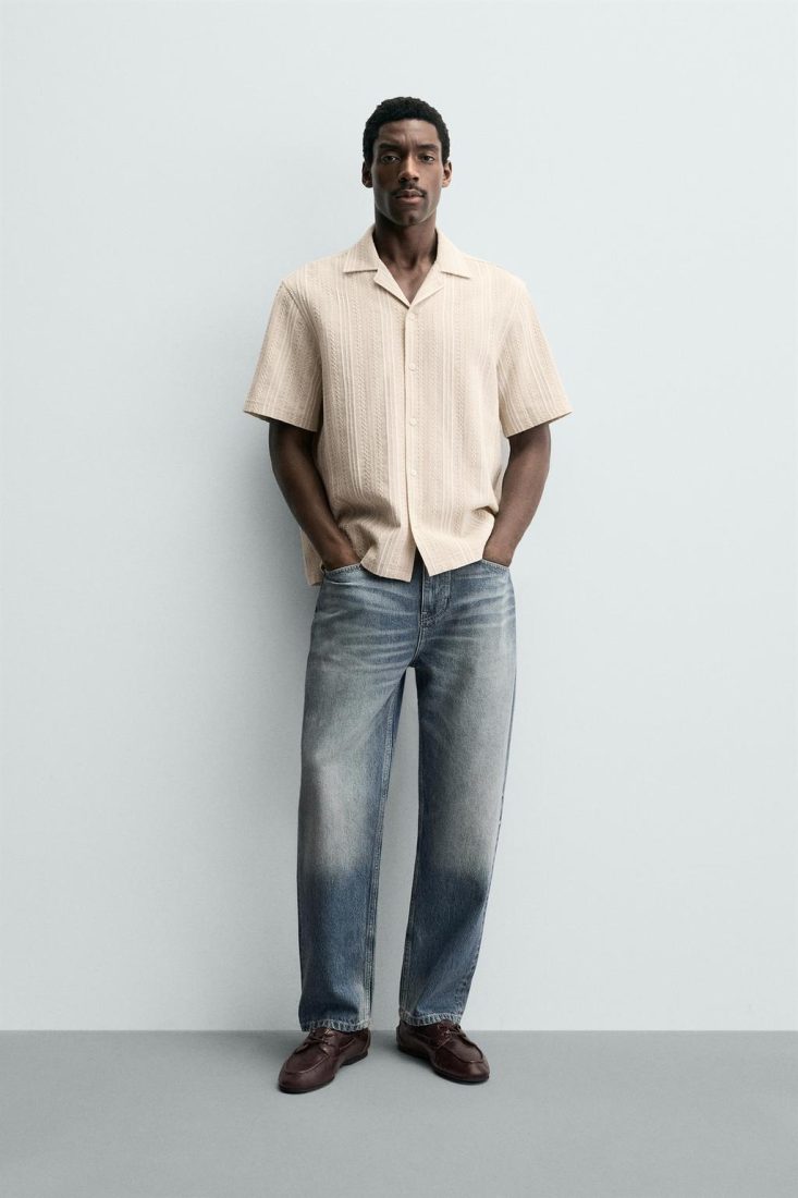CHEMISE JACQUARD GÉOMÉTRIQUE