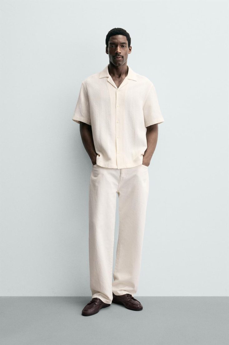 CHEMISE JACQUARD GÉOMÉTRIQUE