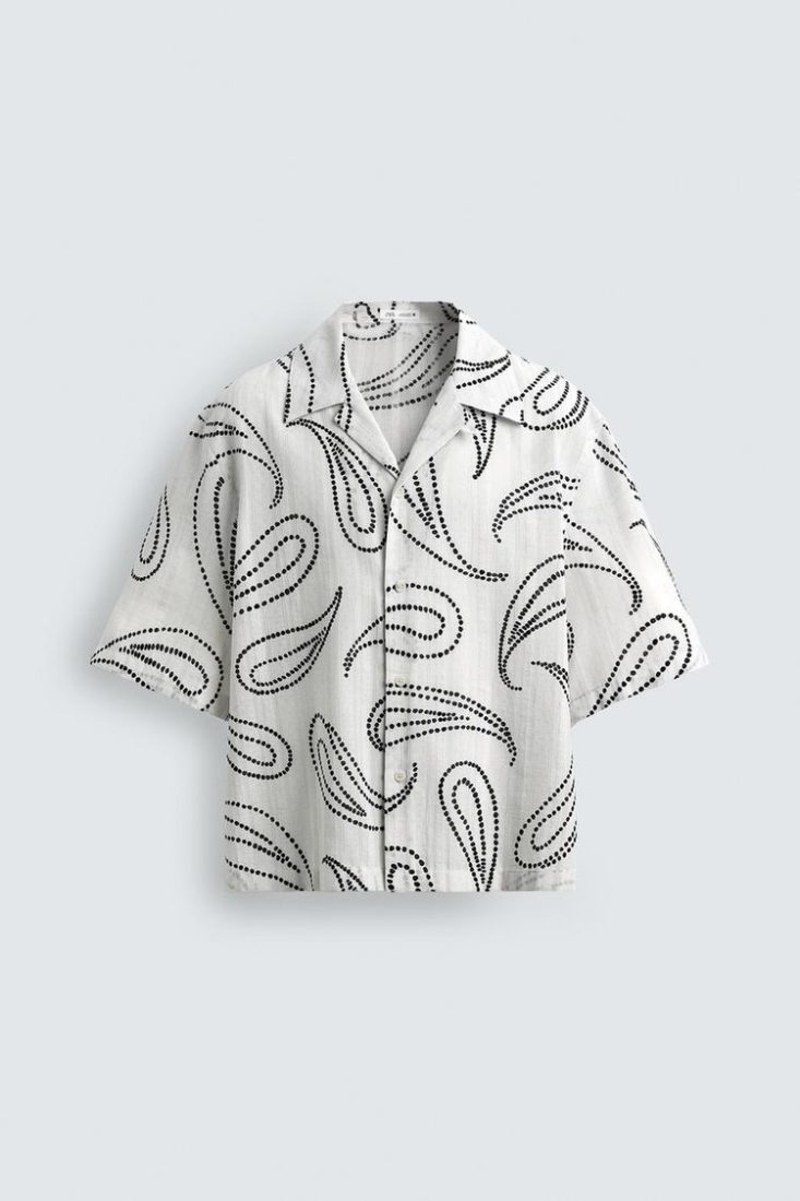 CHEMISE JACQUARD À IMPRIMÉ CACHEMIRE