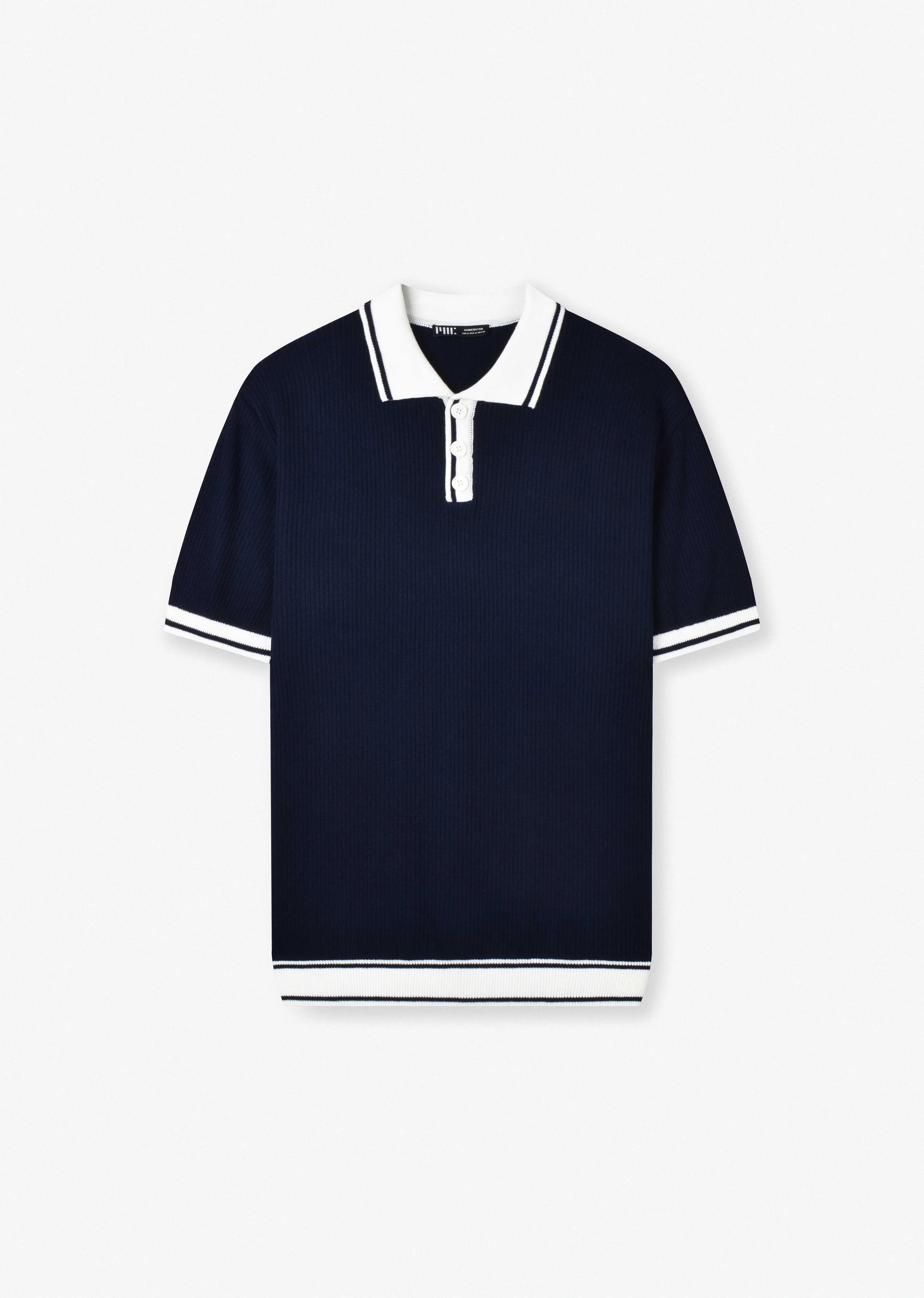 CONTRAST KNIT POLO SHIRT