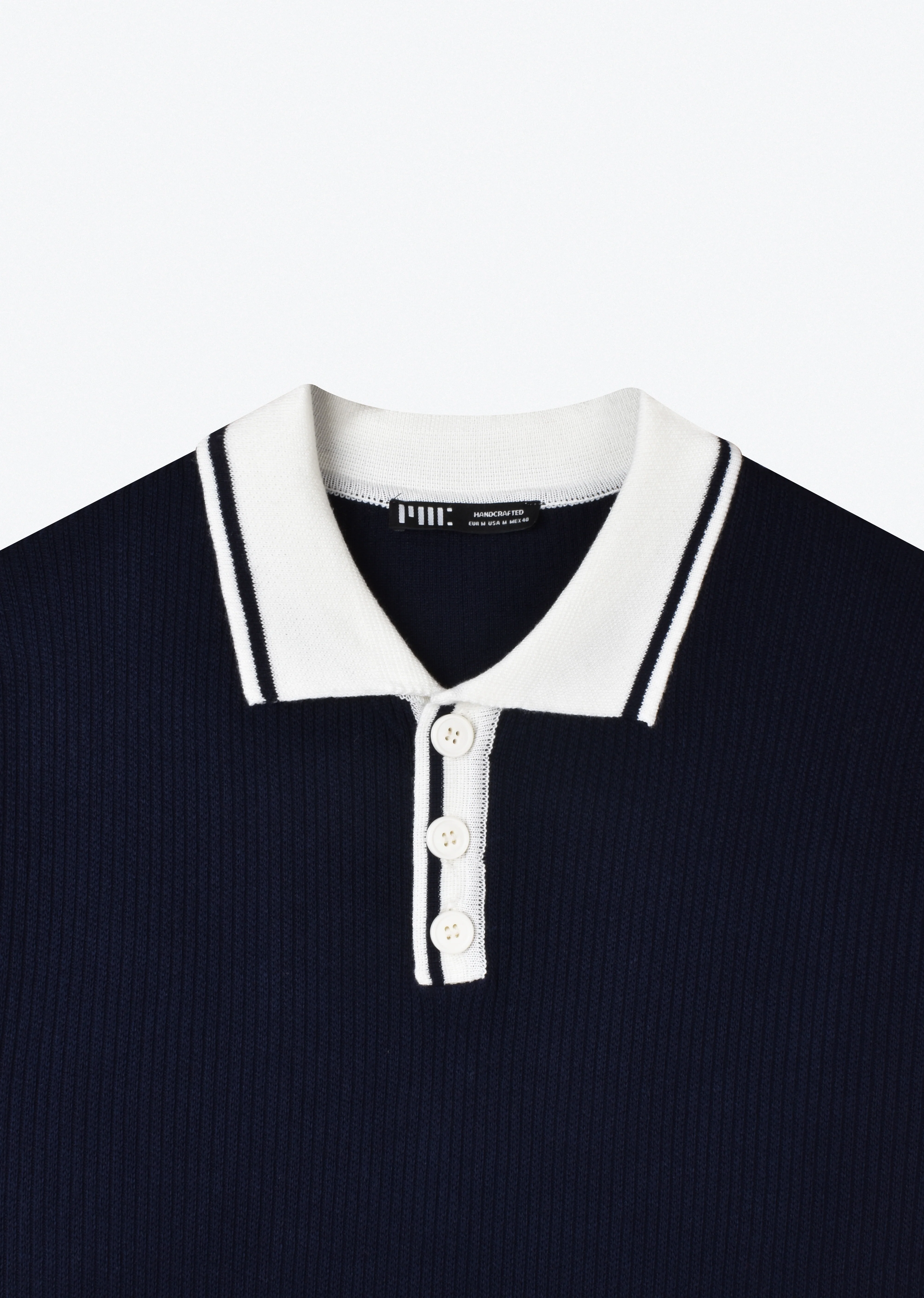 CONTRAST KNIT POLO SHIRT