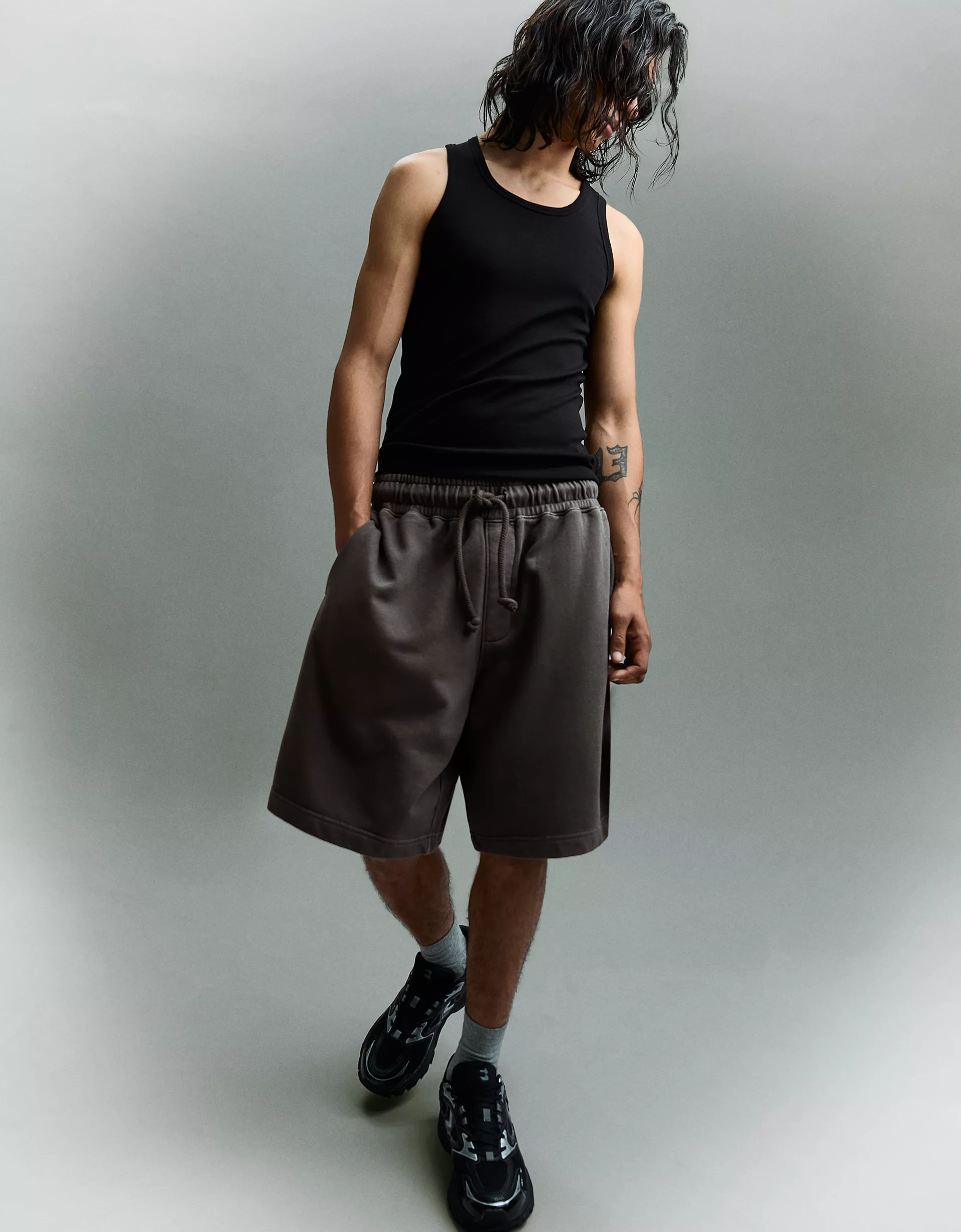 Bermuda Boxy fit lavé