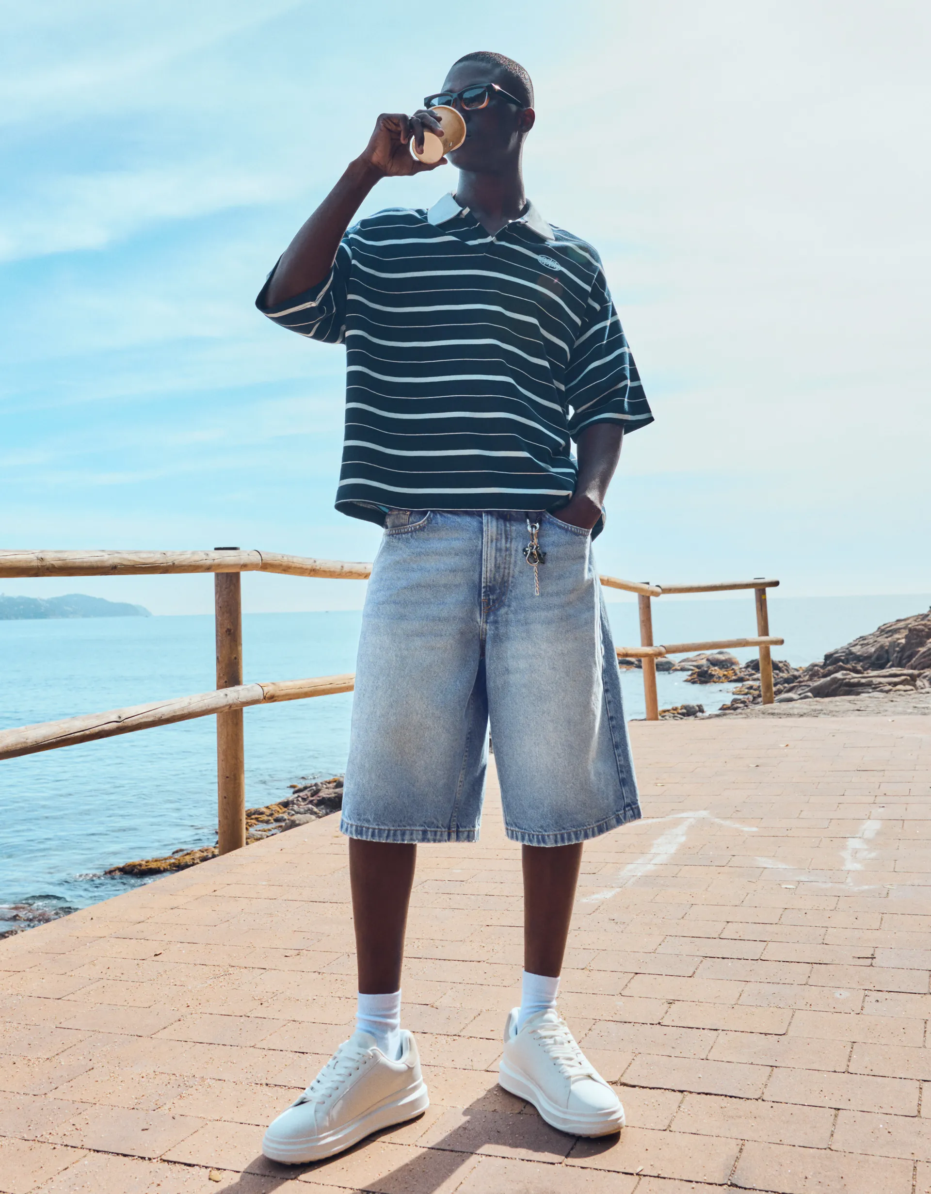 Bermuda denim baggy fit