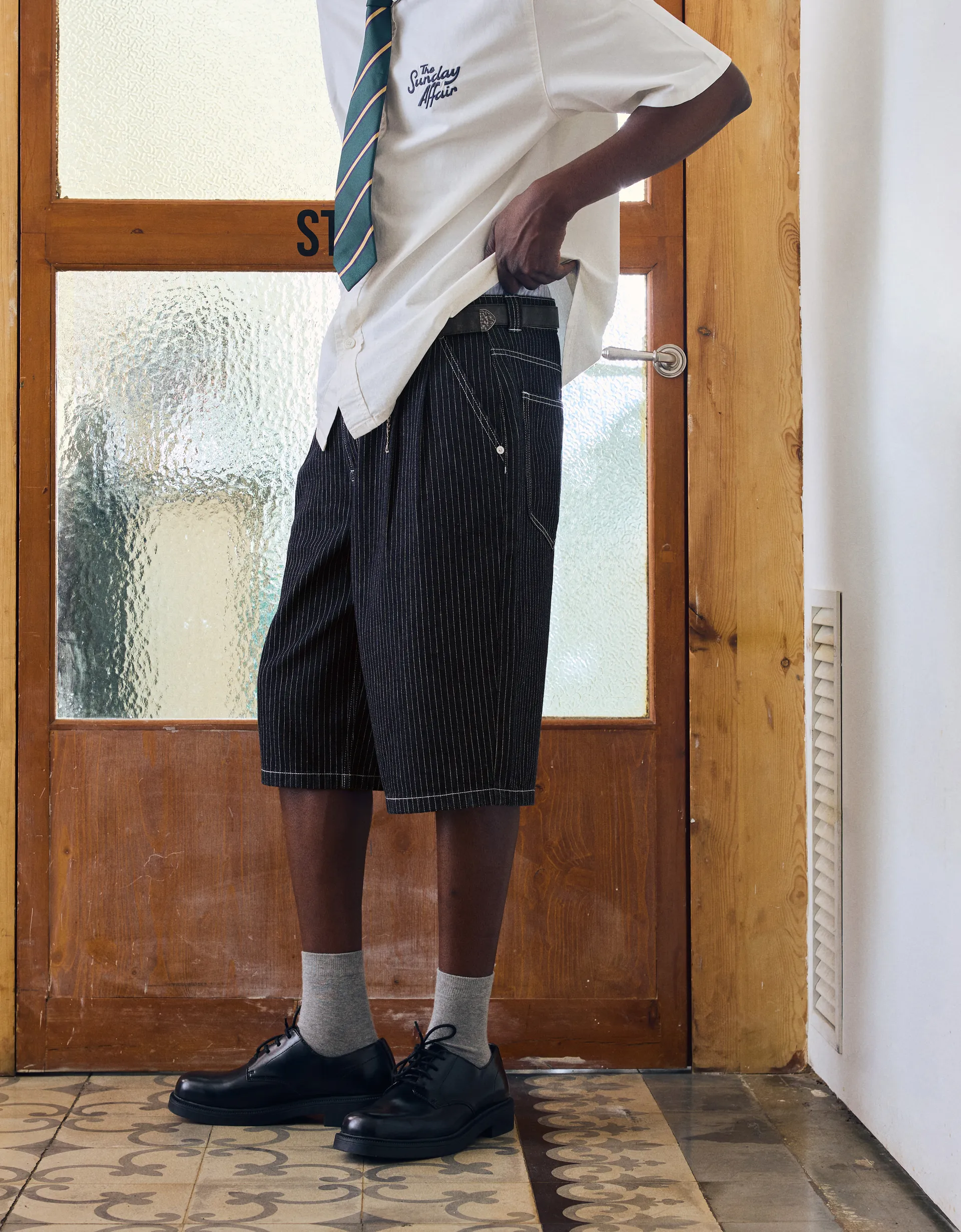 Bershka Bermuda en jean à pinces