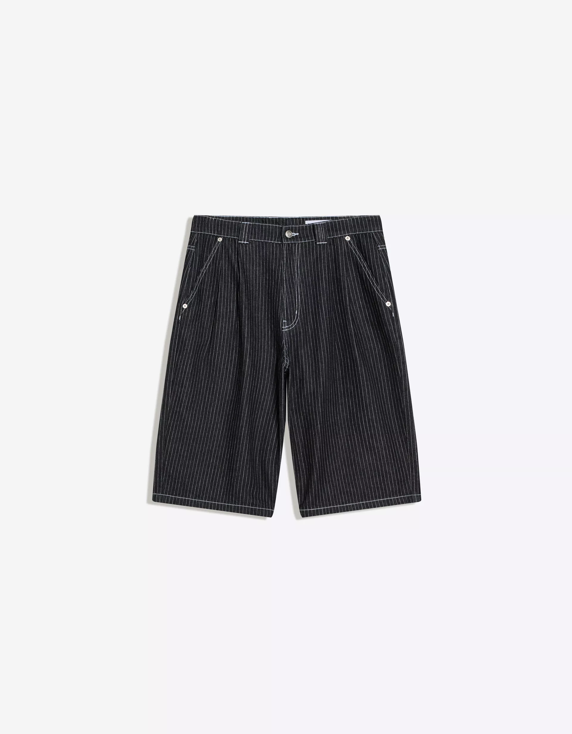 Bershka Bermuda en jean à pinces
