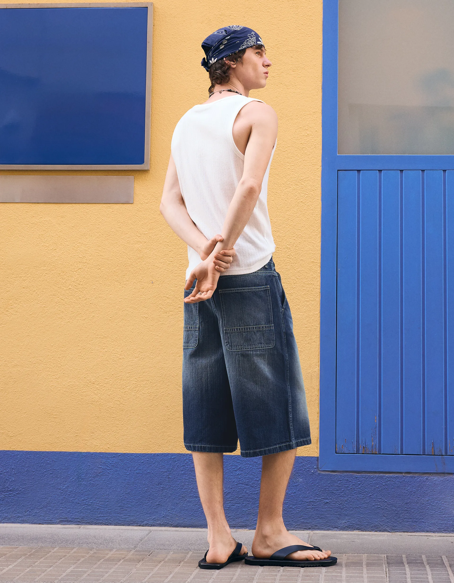 Bermuda skater en jean