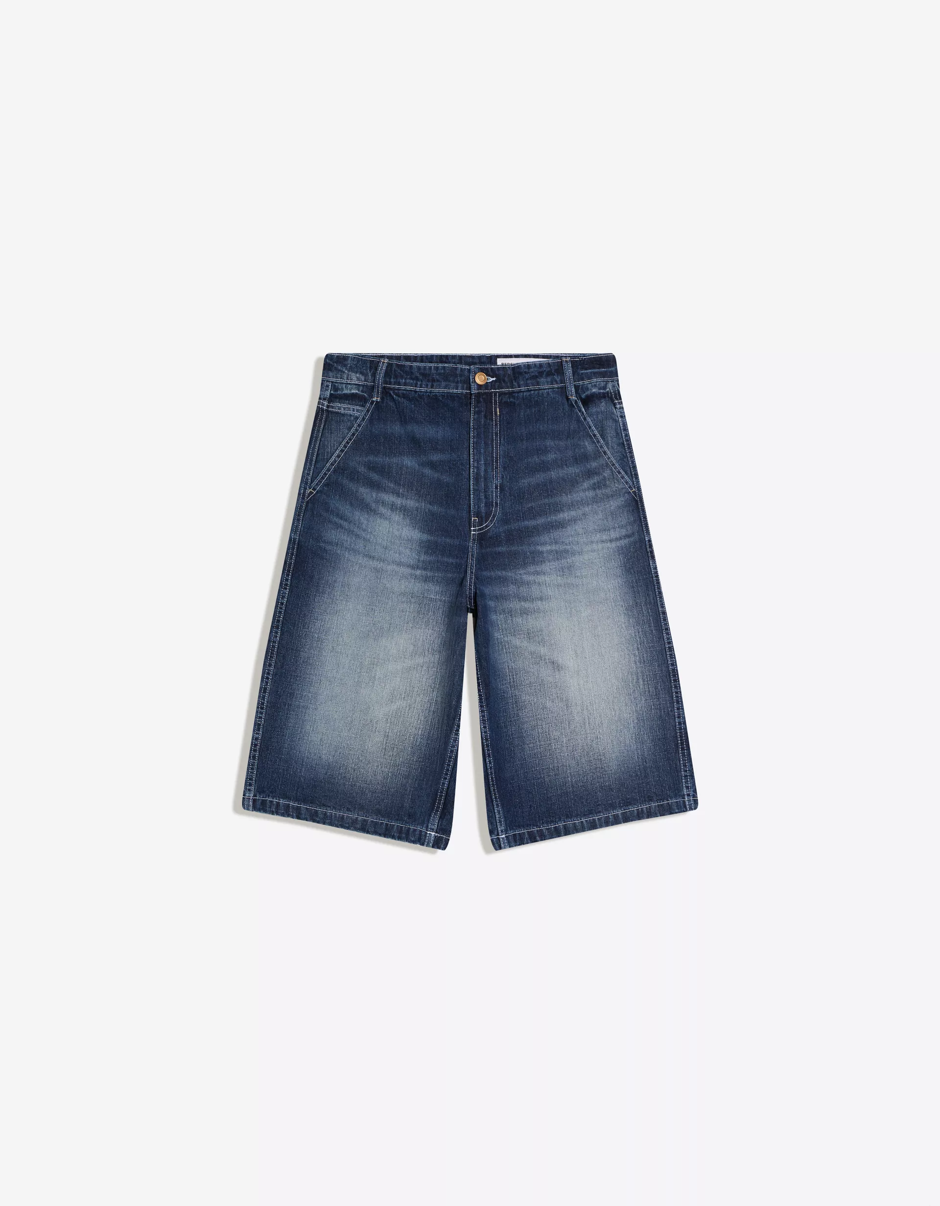 Bershka Bermuda skater en jean — Blue