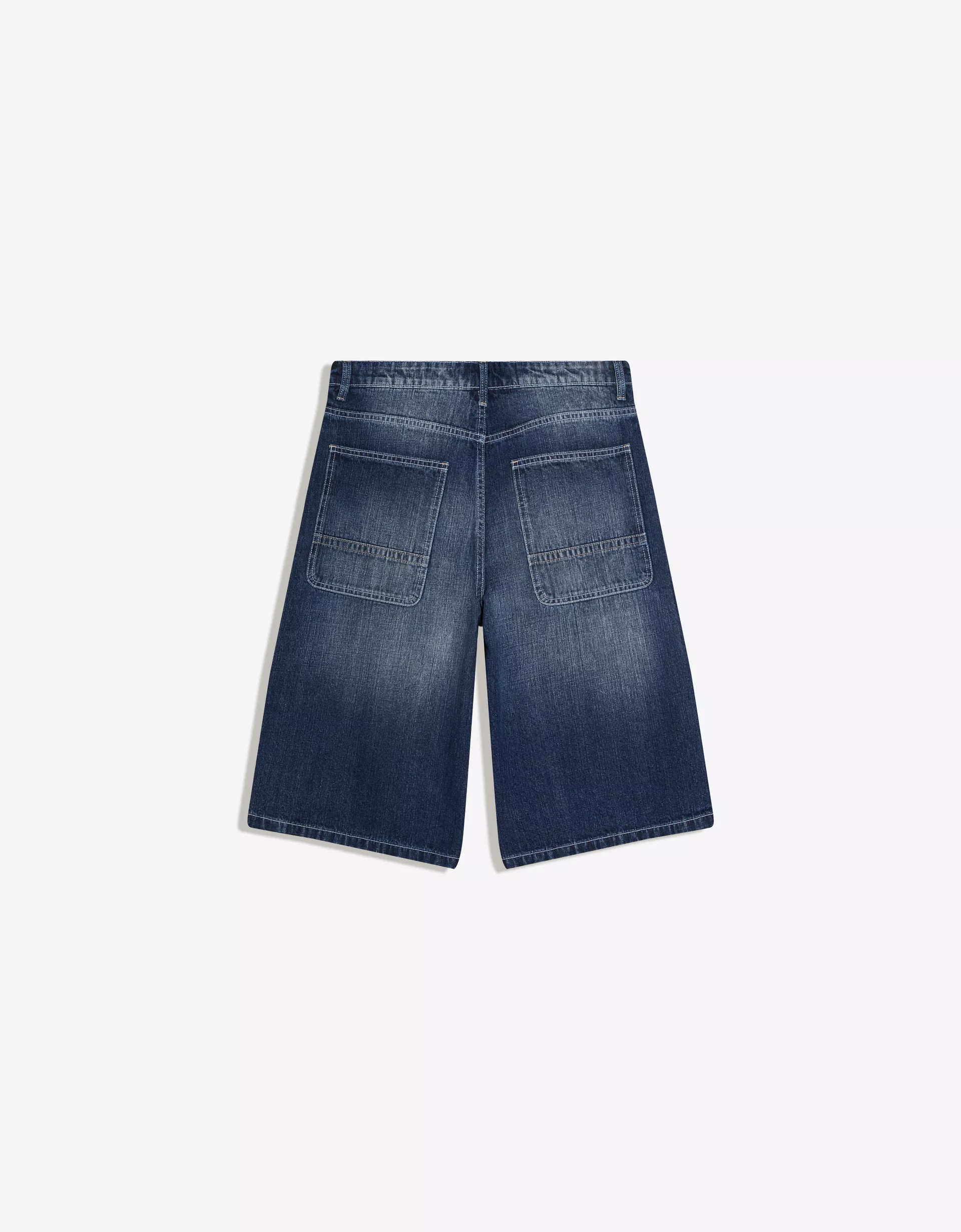 Bershka Bermuda skater en jean — Blue