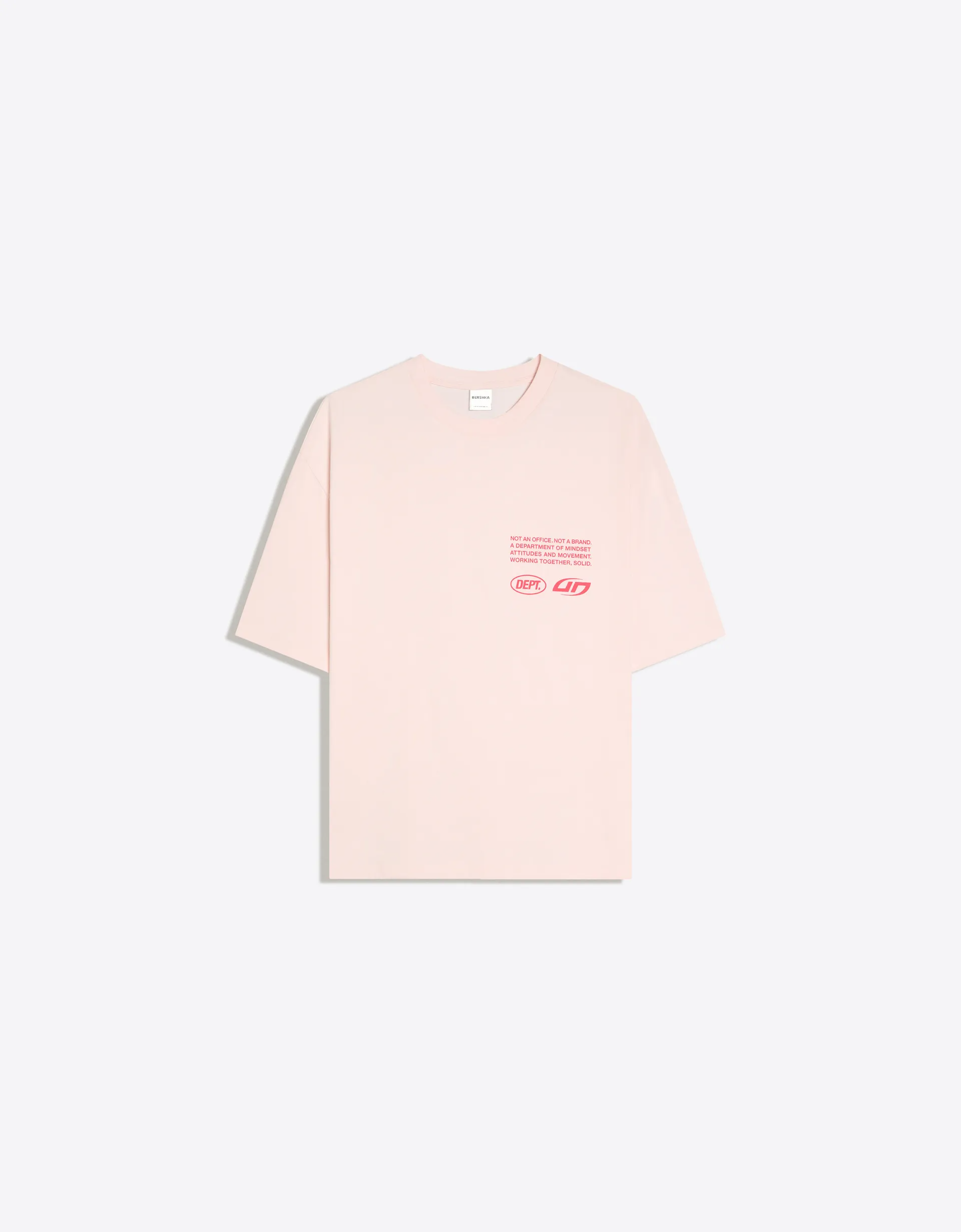 Bershka Boxy street lettering T-shirt — Pink