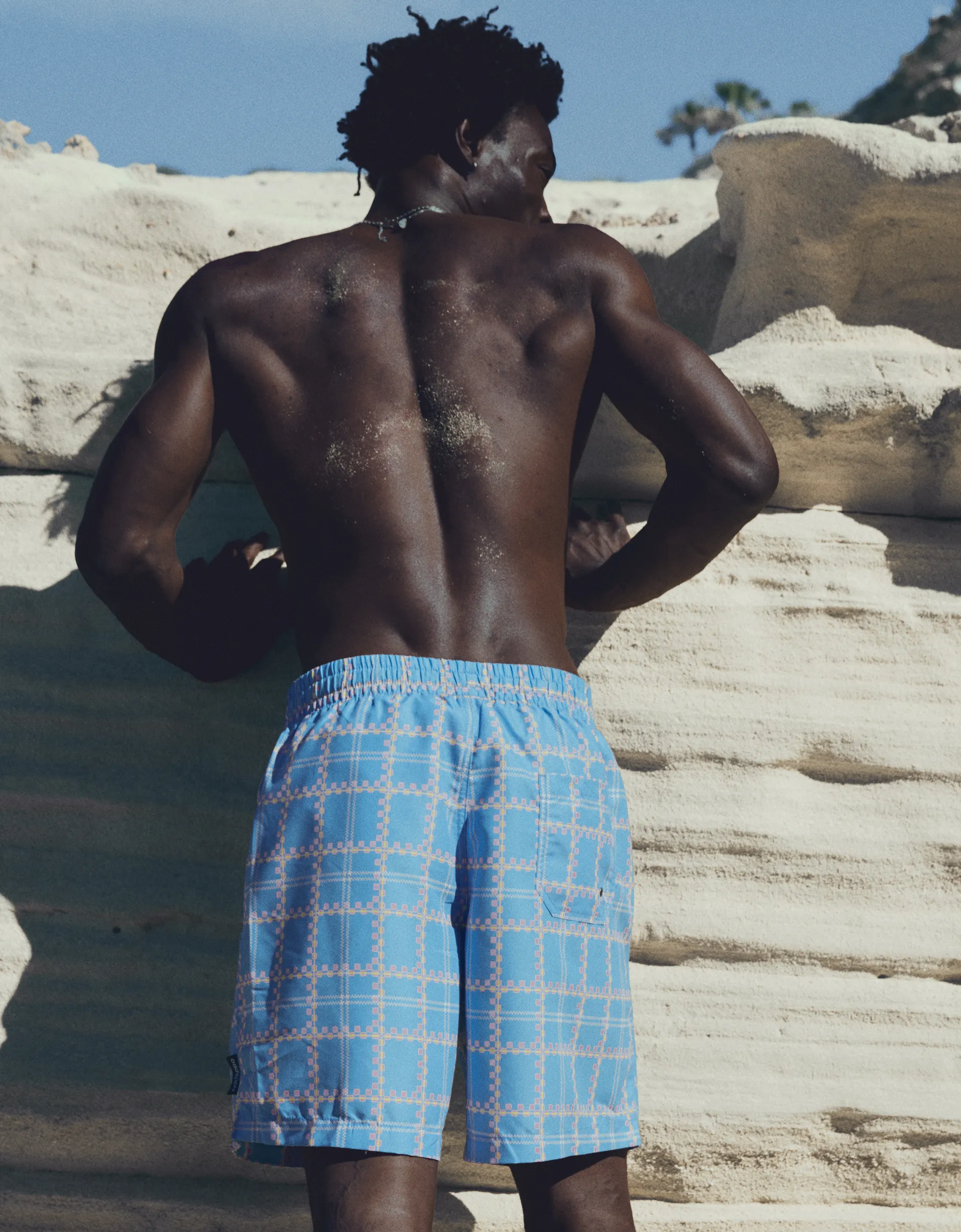 Maillot de bain imprimé carreaux