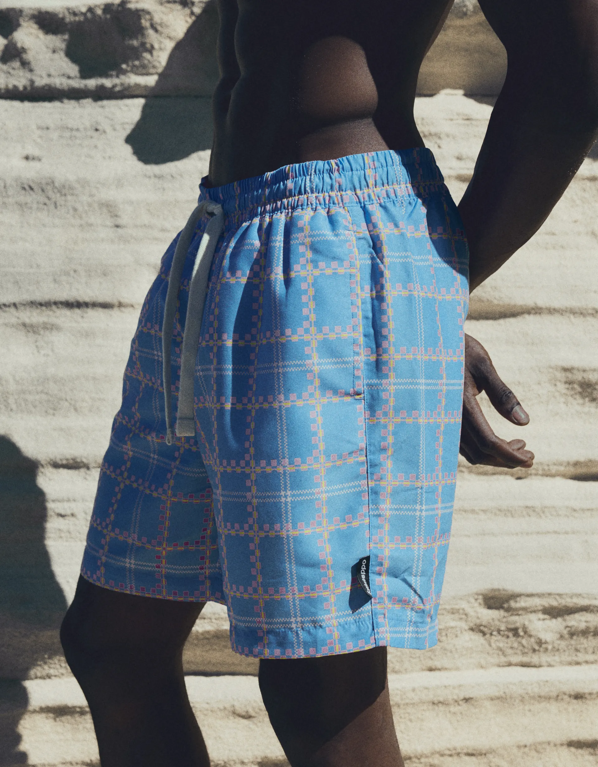 Bershka MAILLOT DE BAIN IMPRIMÉ CARREAUX