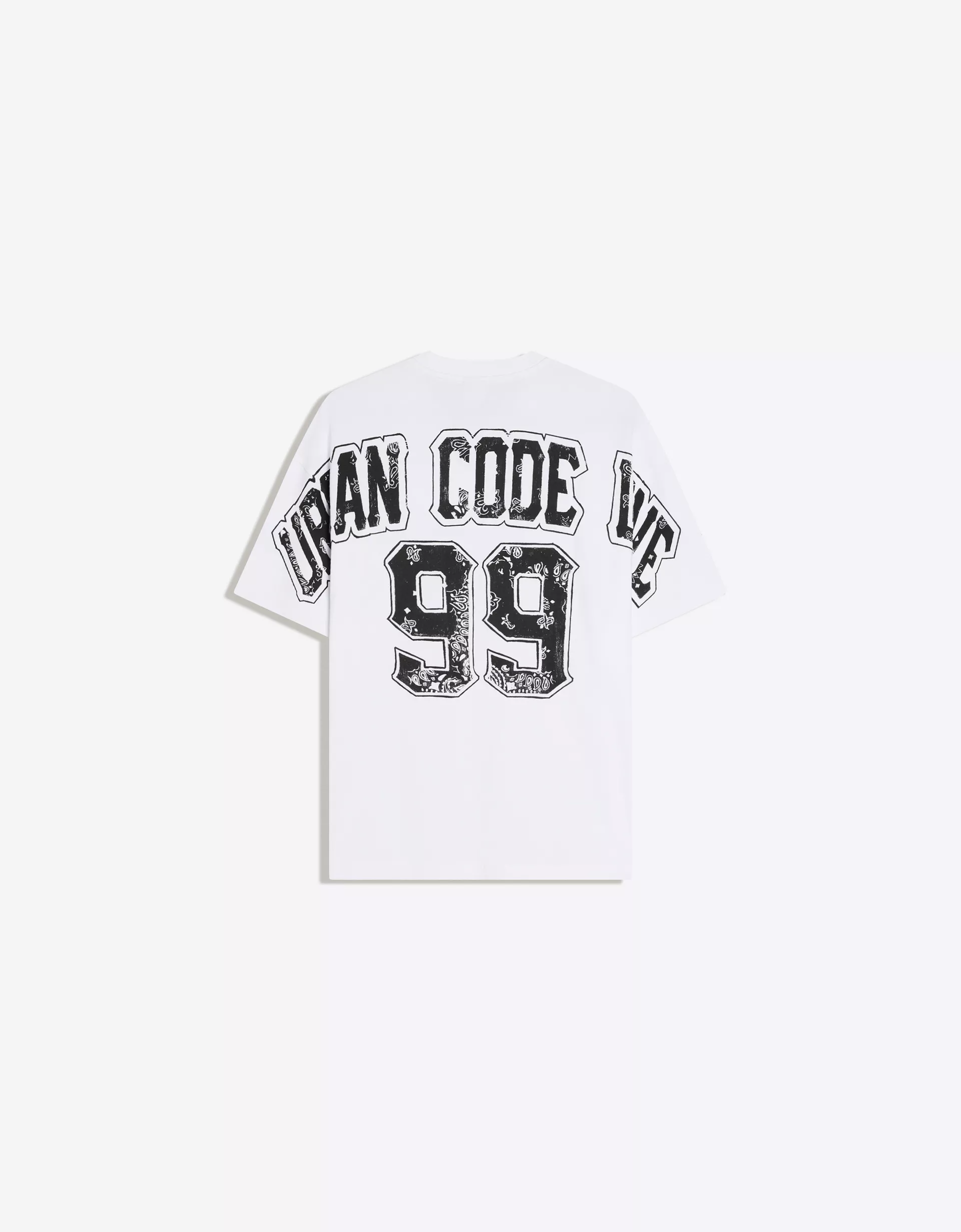 Bershka Boxy Fit Graphic T-Shirt — White