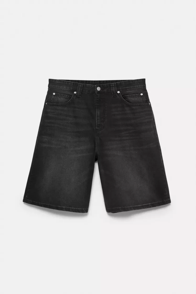 Pull&Bear Bermuda en jean skater — Navy