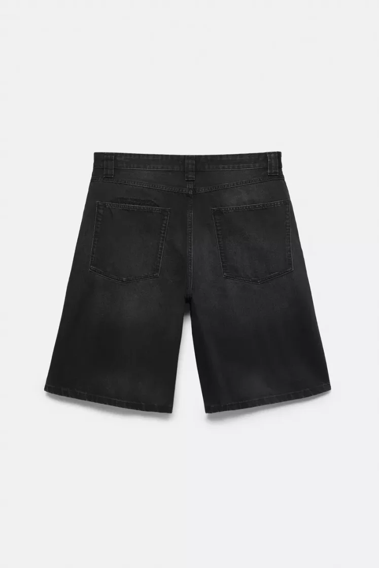 Pull&Bear Bermuda en jean skater — Navy