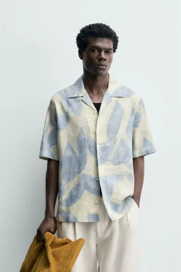 Chemise fluide imprimé abstrait