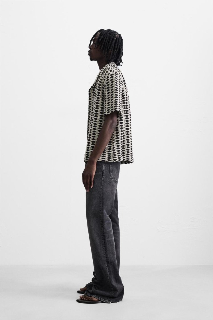 Zara Jacquard Contrast Shirt