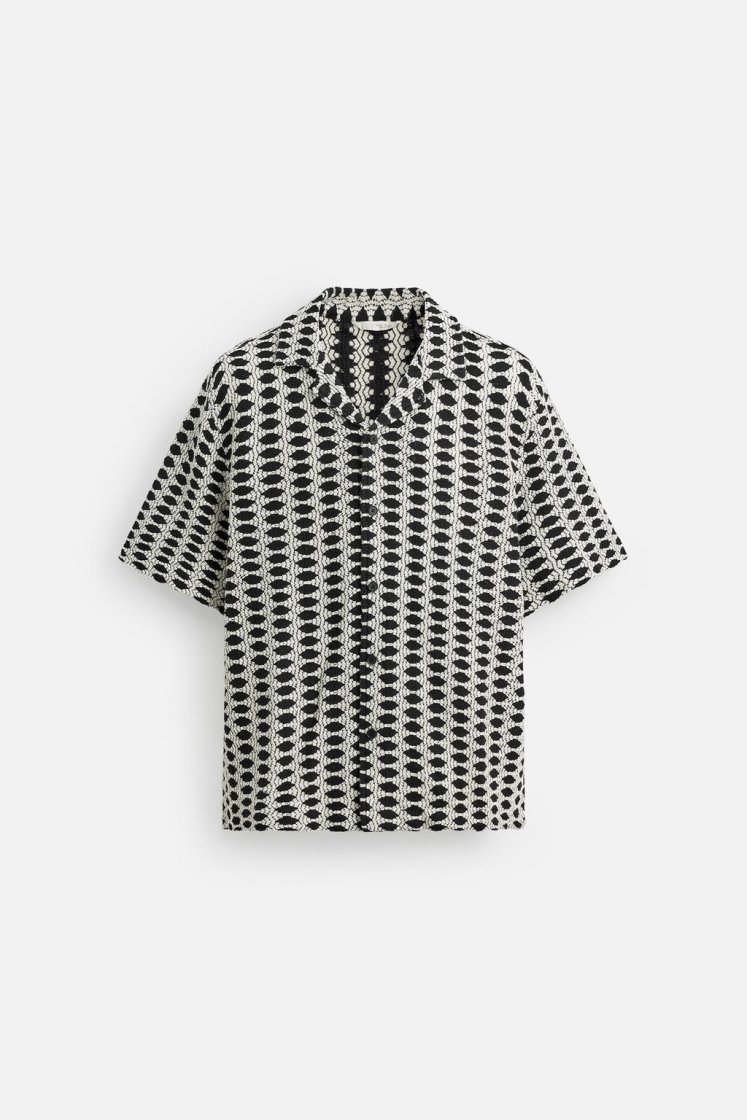 Zara Jacquard Contrast Shirt