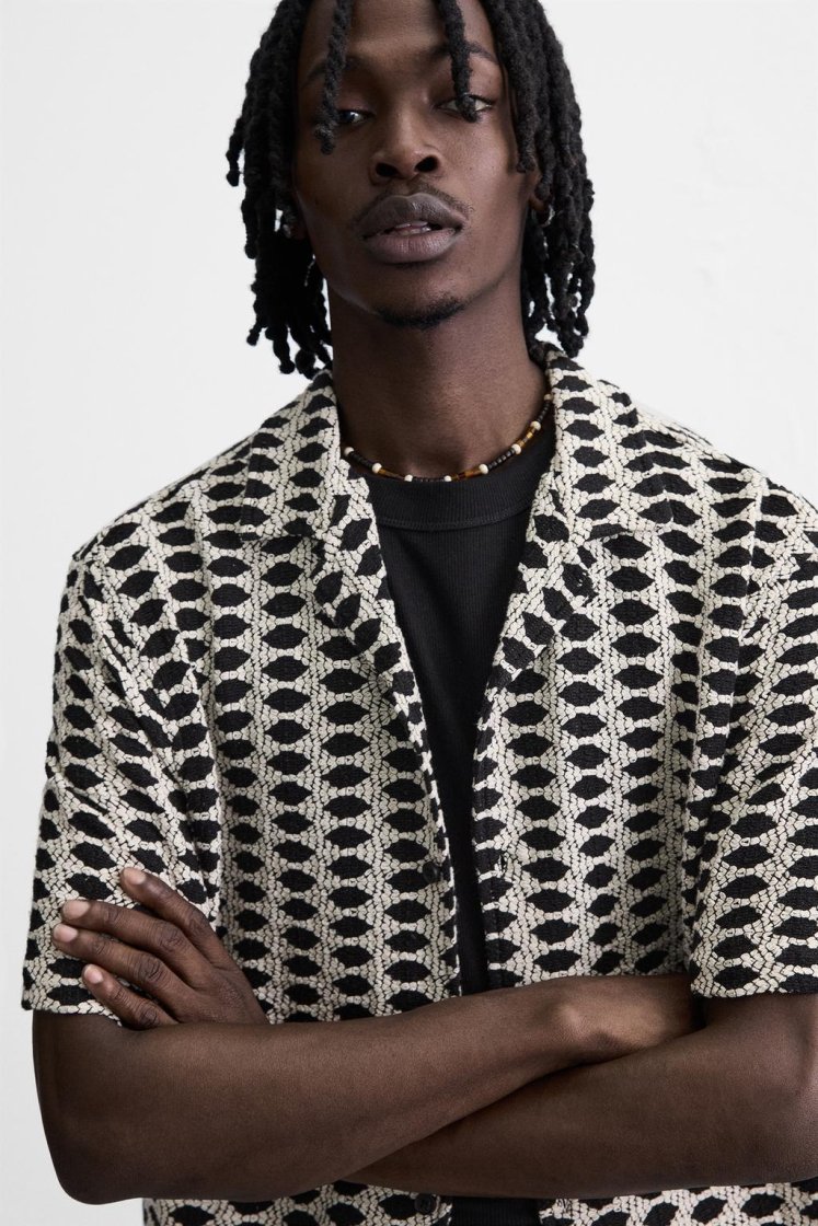 Zara Jacquard Contrast Shirt