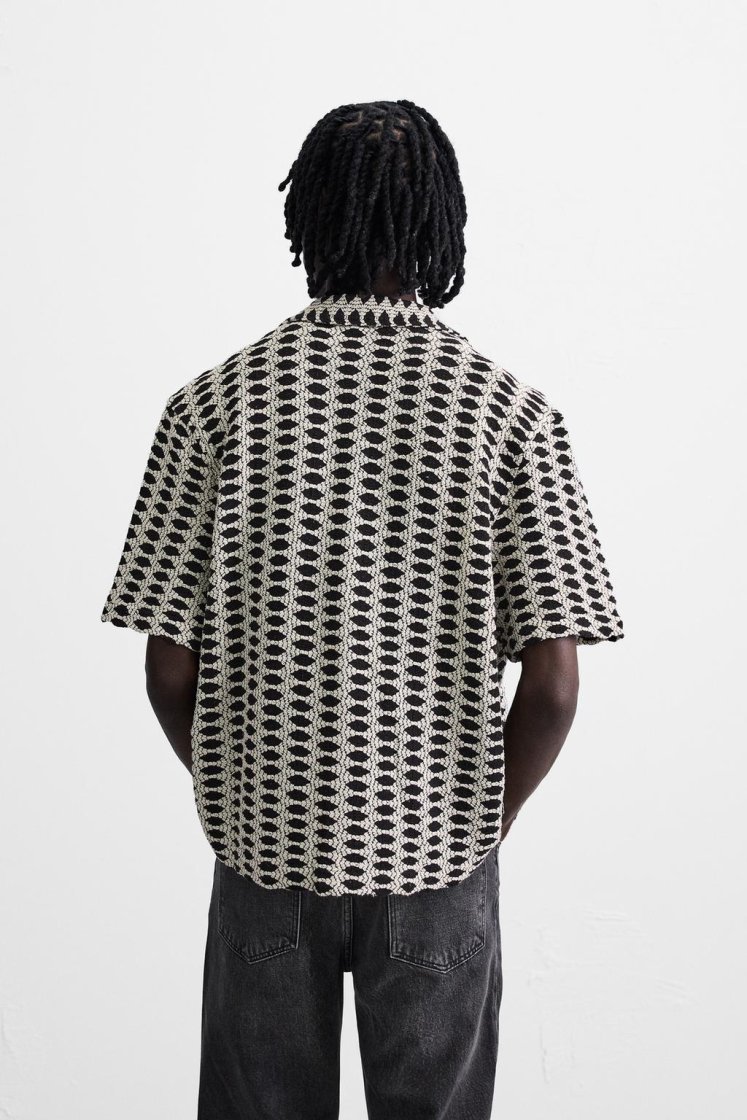 Zara Jacquard Contrast Shirt