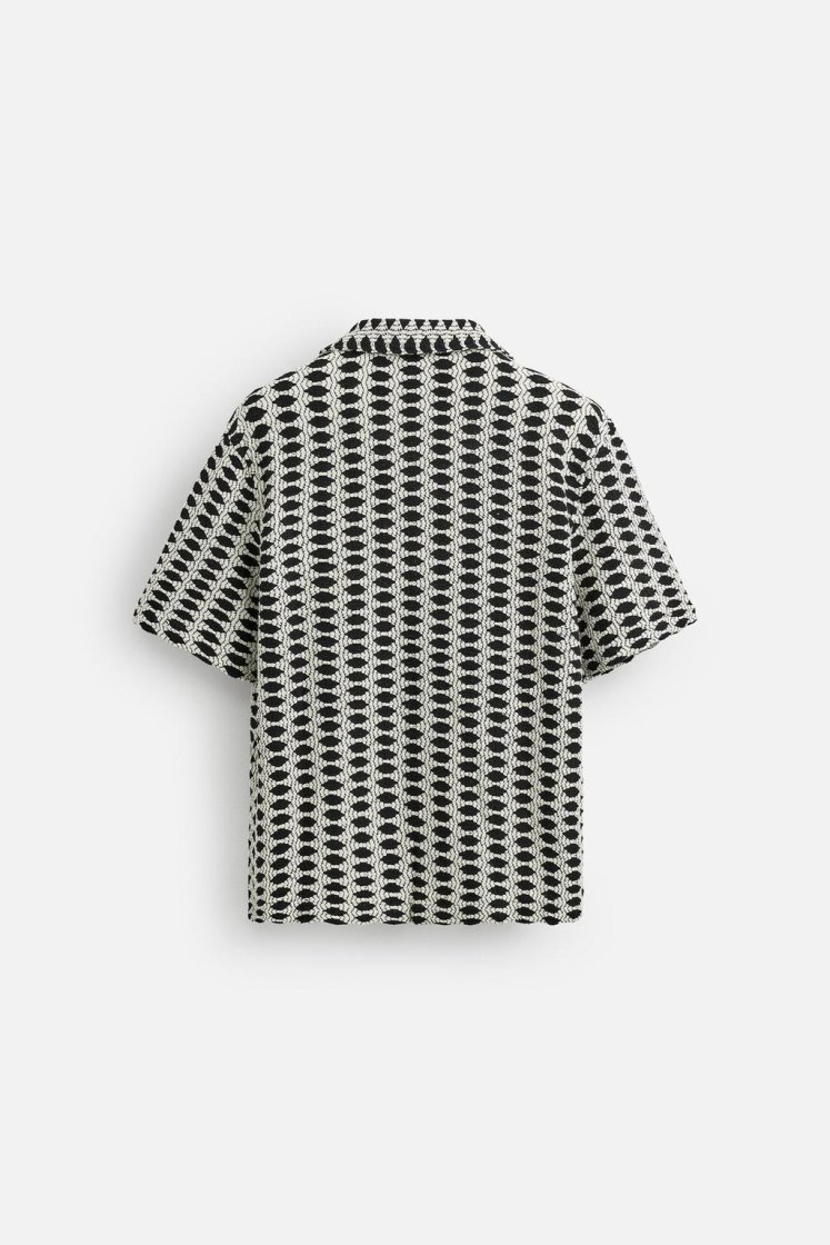 Zara Jacquard Contrast Shirt