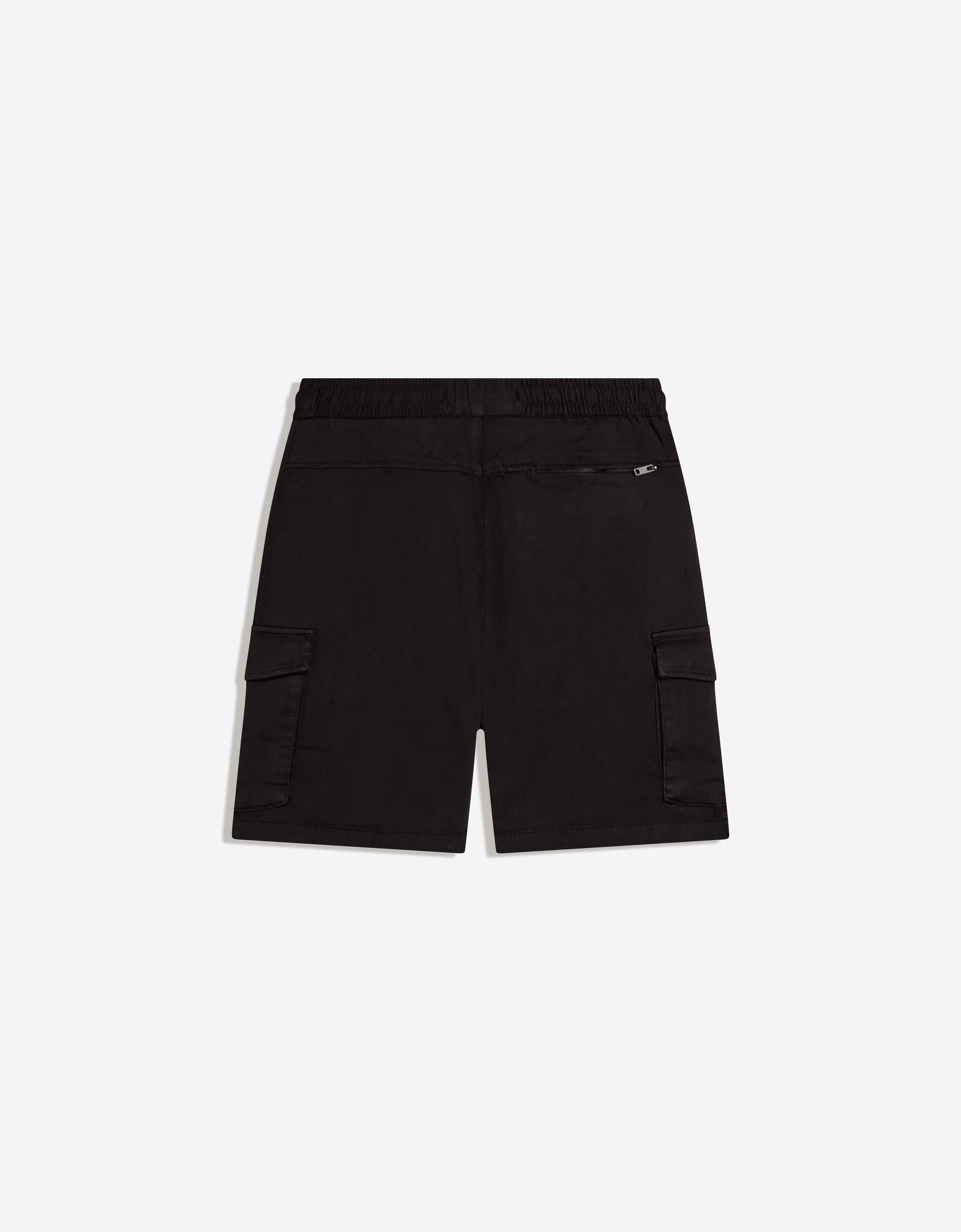 Bershka Regular Cargo Bermuda — Noir