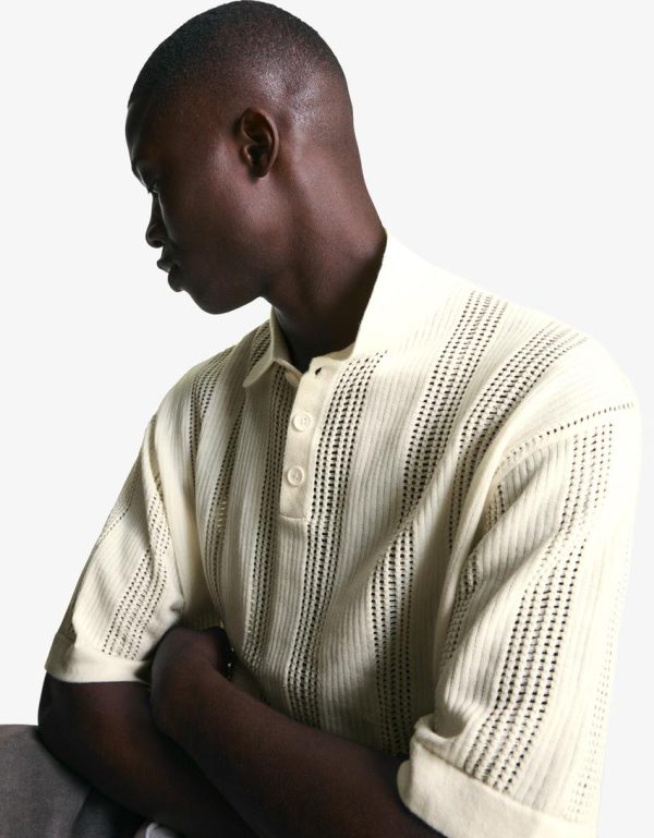 Bershka Essential Soft Cotton Polo — White