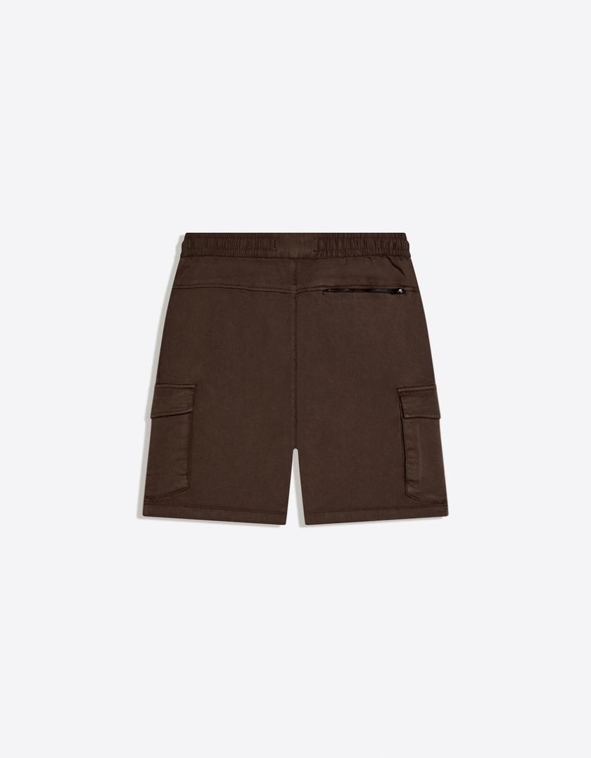 Bershka Regular Cargo Bermuda — Brown