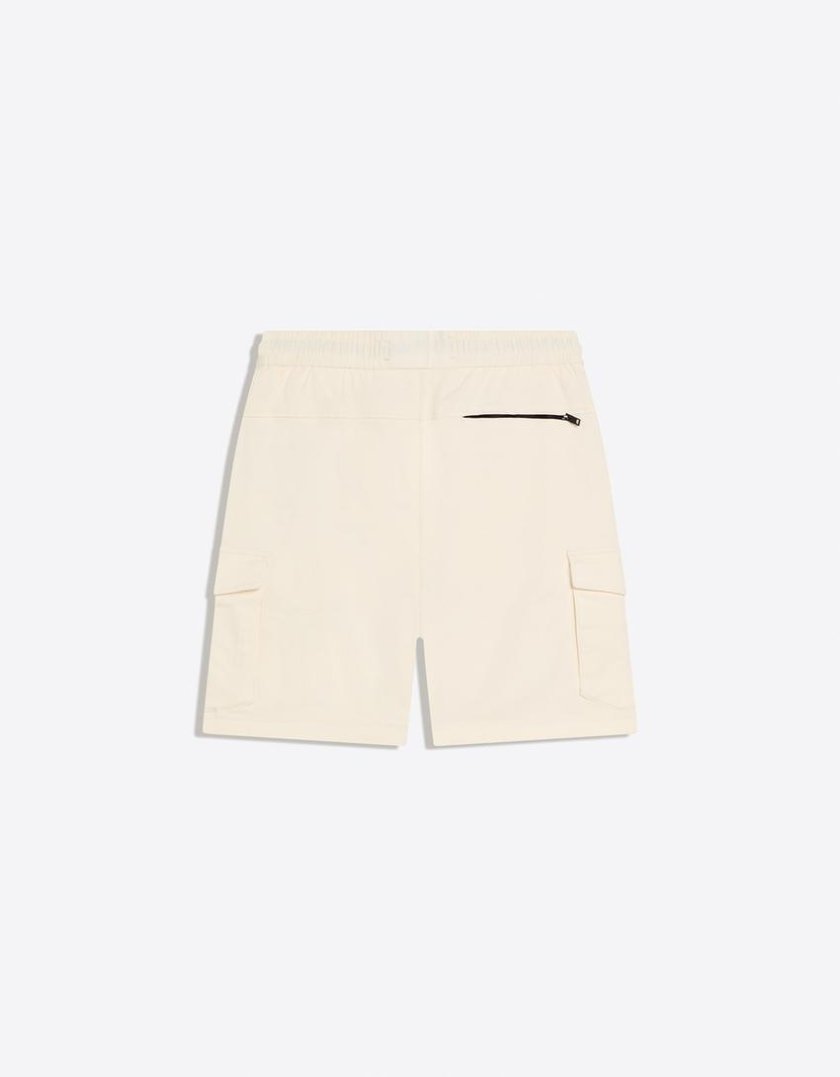 Bershka Regular Cargo Bermuda — White