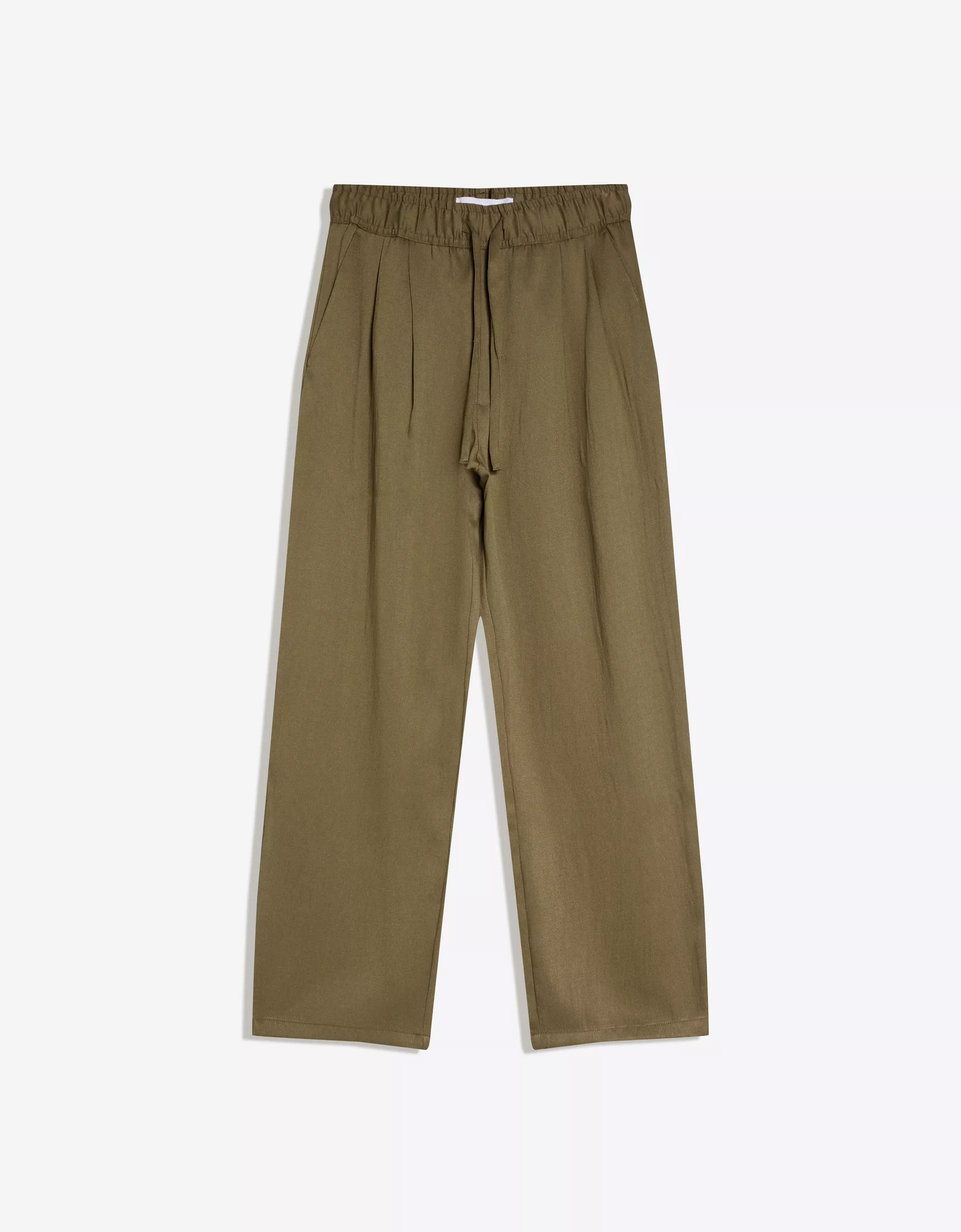Bershka Rustic Baggy Trousers — Khaki