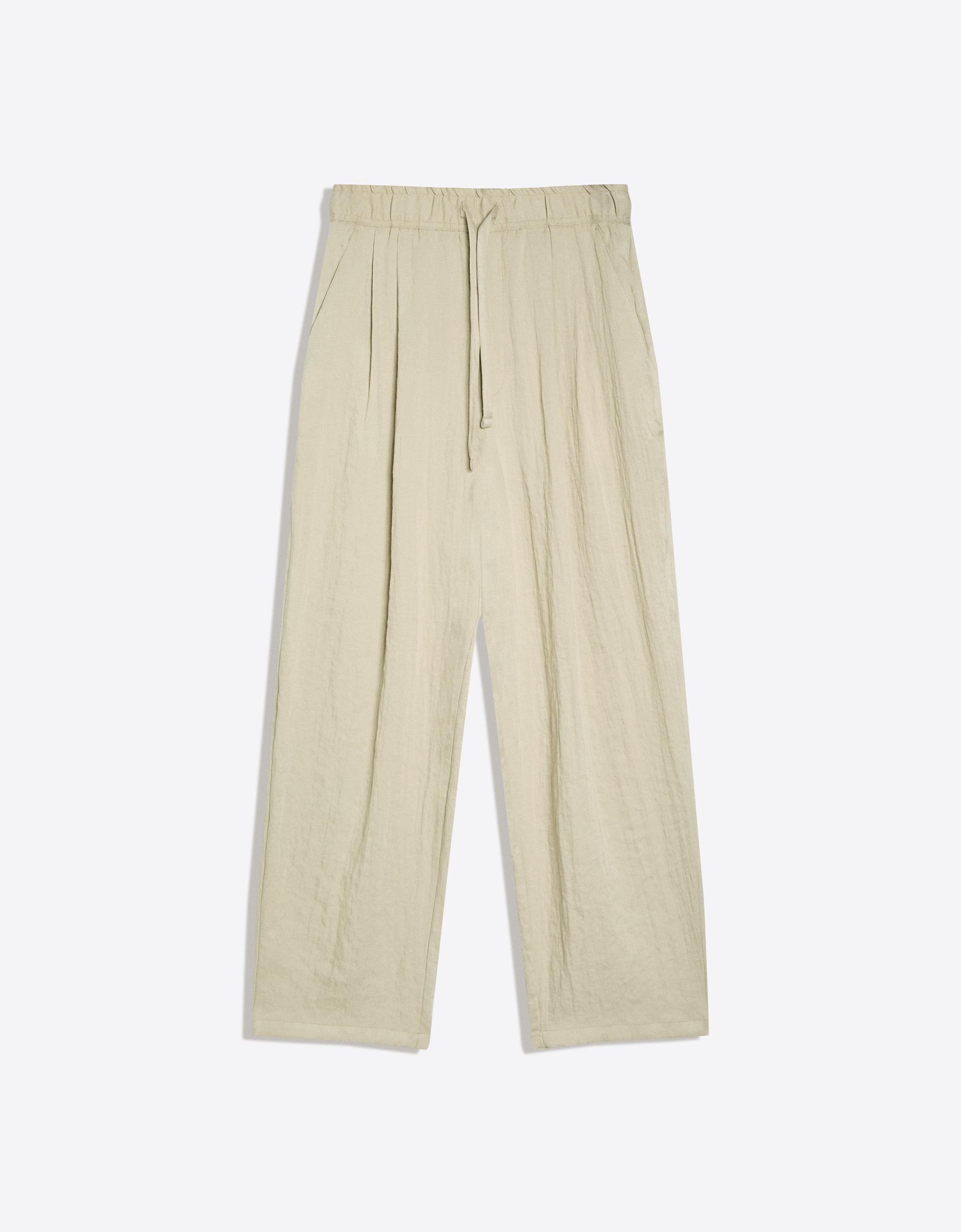 Bershka Rustic Baggy Trousers — Olive