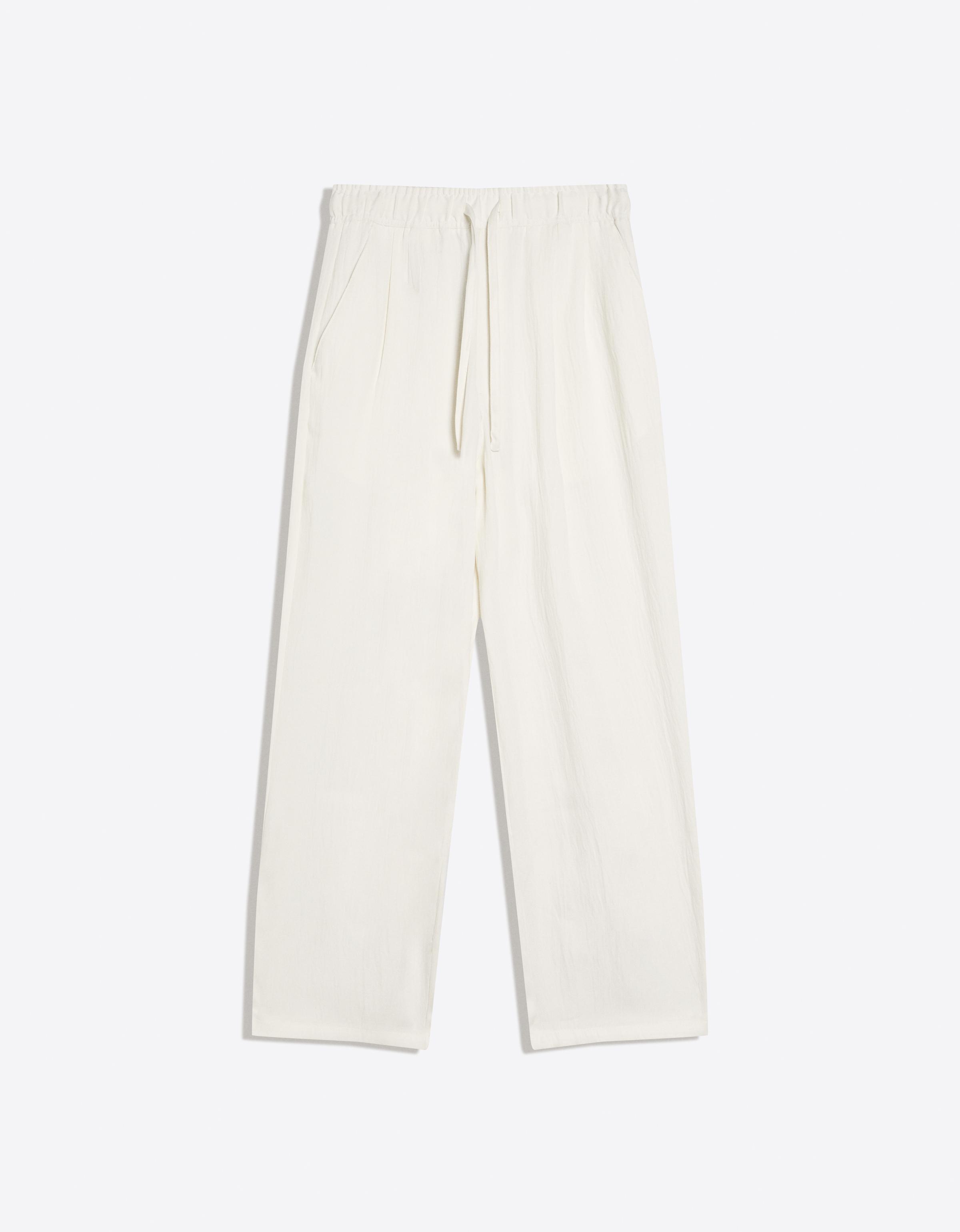 Bershka Rustic Baggy Trousers — White
